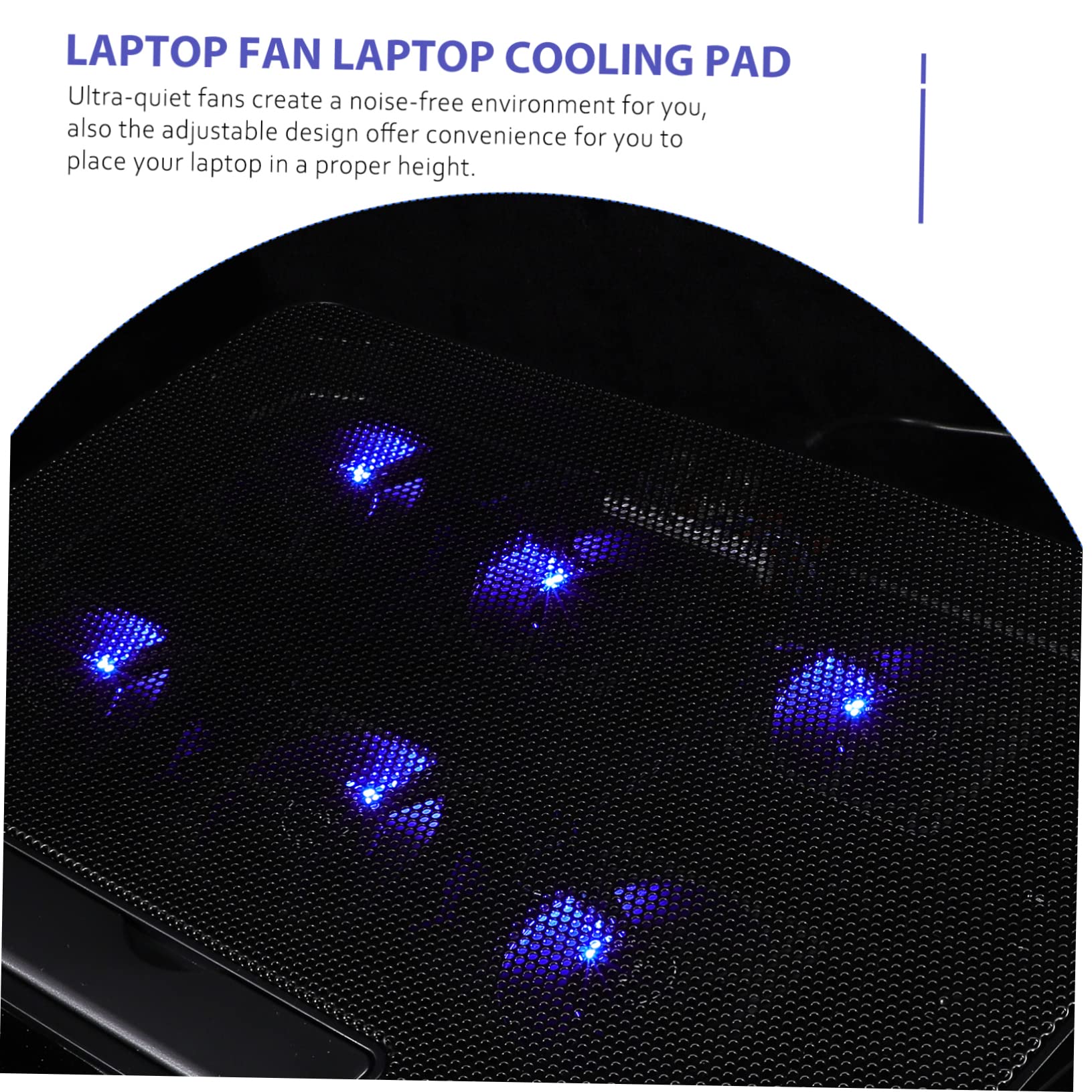 SHINEOFI Support De Refroidissement Réglable pour Ordinateur Portable avec Ventilateurs Refroidisseur Air pour Jeu Support Et Portable pour Voyages Et Déplacements