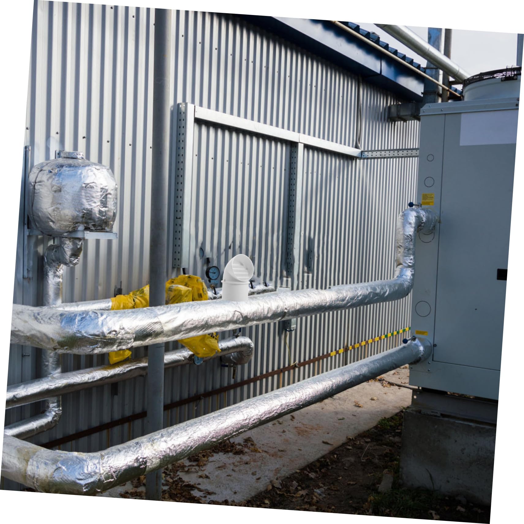UKCOCO Tappo di Sfiato a Parete in Pvc Antivento 75mm per Cappa di Ventilazione Cucina Copertura per Ventilazione Esterna Resistente alle Intemperie Facile da Installare