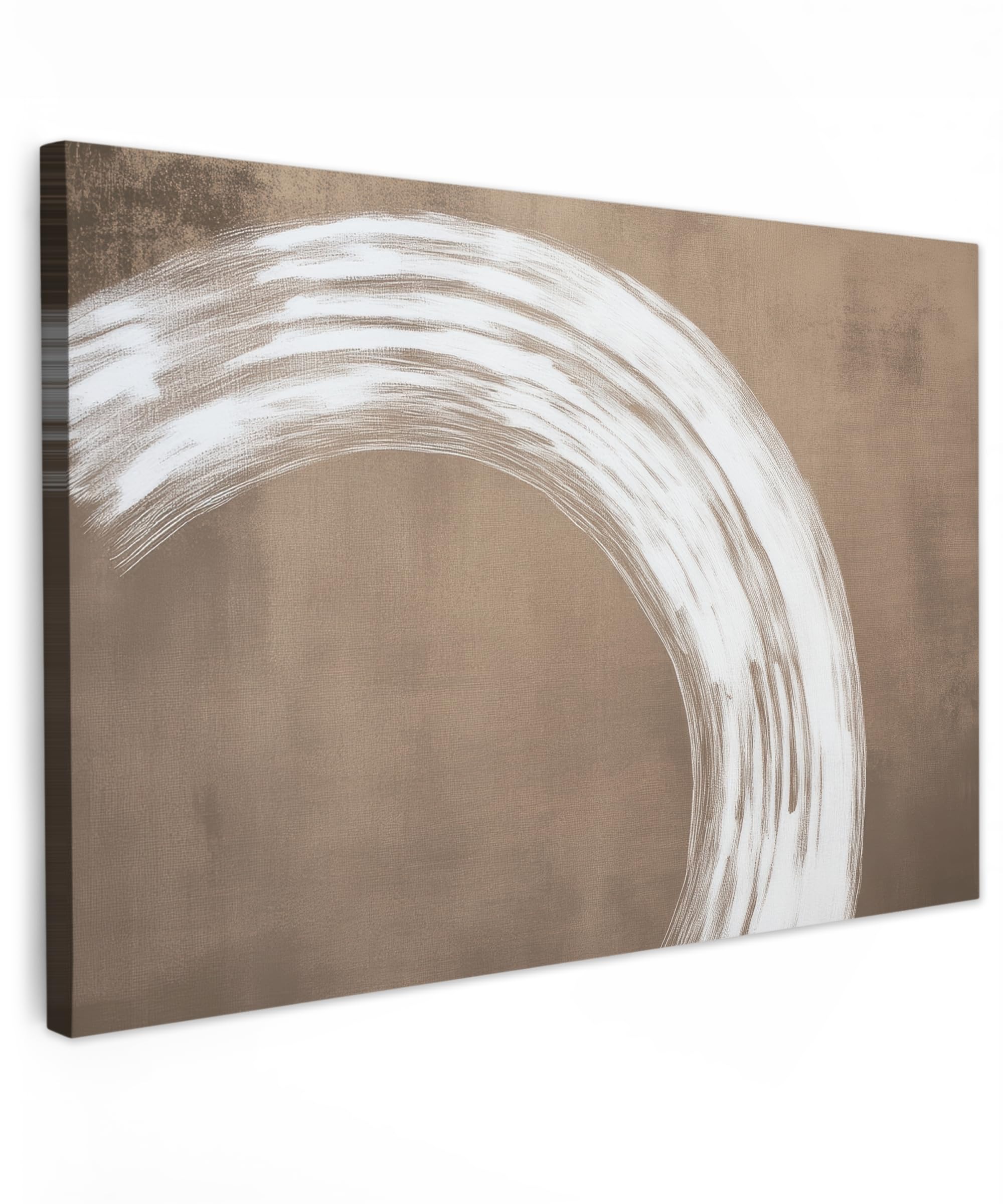 MuchoWow© Canvas Wall Art 35"x24" / 90x60 cm Decor Paintings Prints framed on Canvas Decorations Wallart Paint - Brown - Japandi