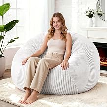 HABUTWAY 5FT Bean Bag Chair, Teardrop Beanbag with Memory Foam Filled