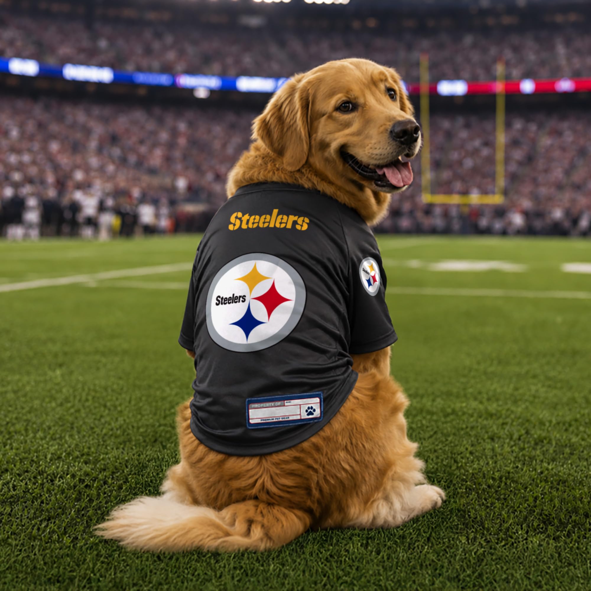 Littlearth Pittsburgh Steelers NFL Stretch Pet Jersey per cani di grossa taglia