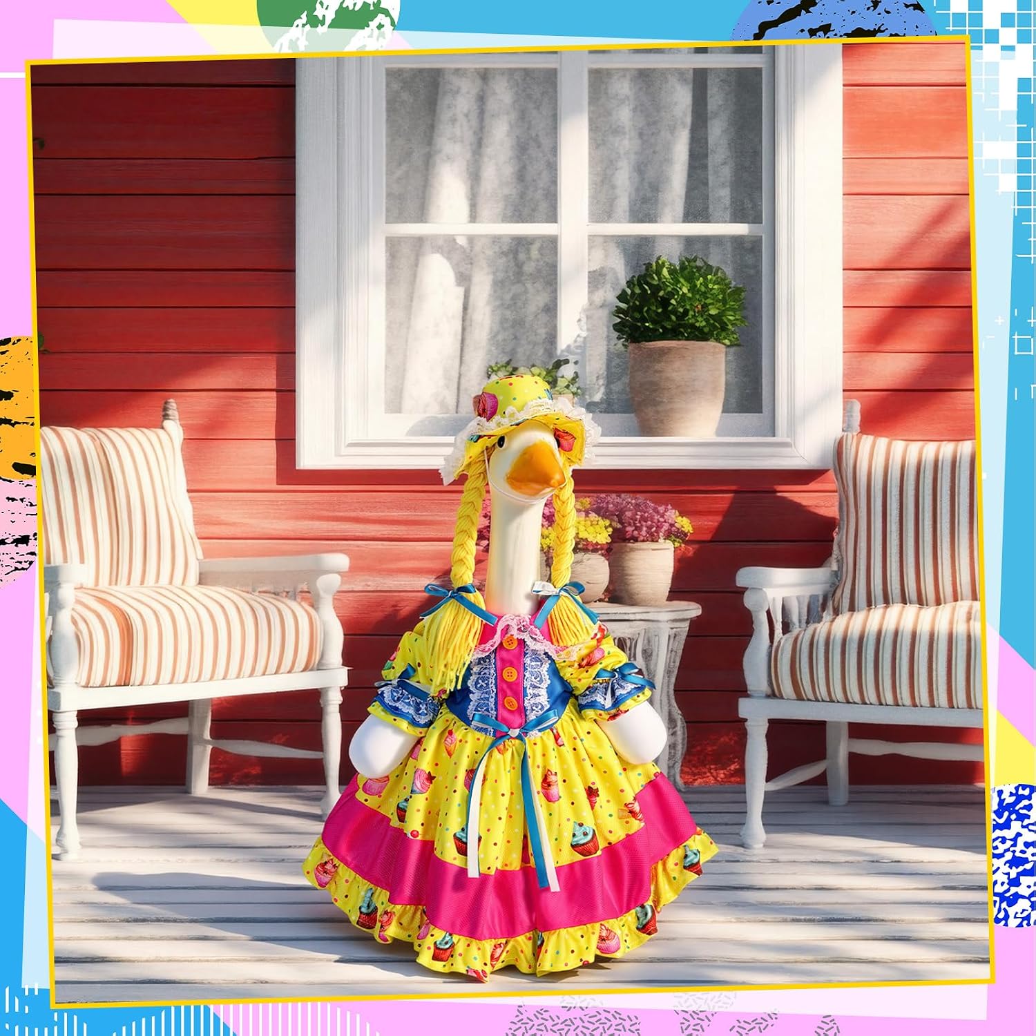 Suzile Birthday Porch Goose Outfit Summer Back to School Goose Costume image 3
