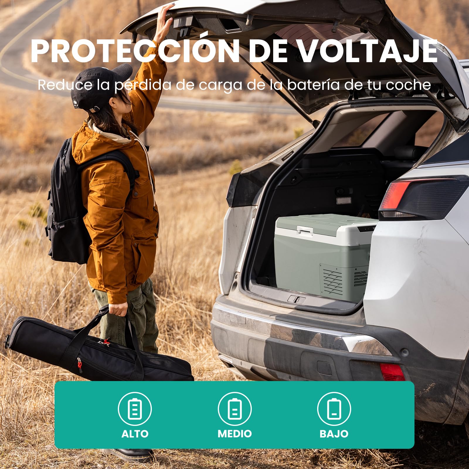Alpicool GC30 Nevera Portátil Eléctrica 29L, 2026 de Nevera de Coche 12V /24V DC, 20°C a -20°C Nevera Compresor, Refrigerador de Coche para Hogar,Camping,Viajes,Automóvil,Bandeja de Hielo Incluida