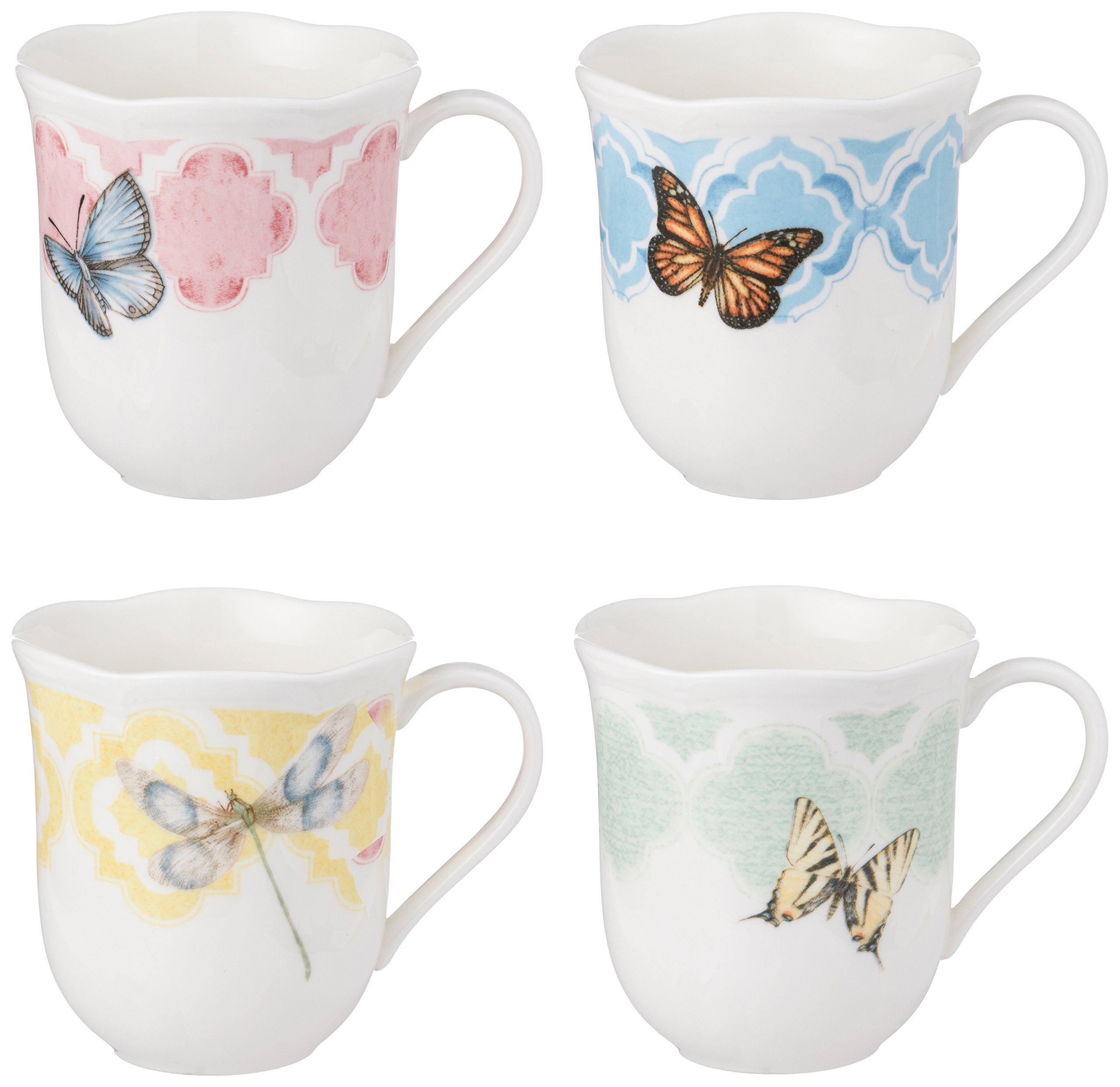CUPSULOID - mowl ① Amazon.com | Lenox Butterfly Meadow Trellis Dessert Mug, (Set of 4