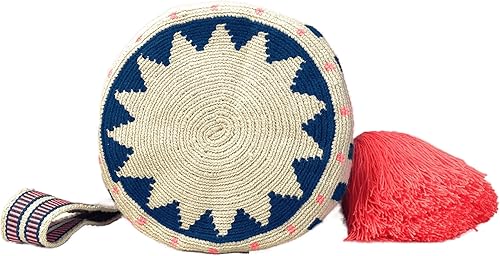 Miniatura 5 de Original Wayuu Mochila Bag For Women, Colombian boho bags, Handmade With Big Nice-Looking Tassels