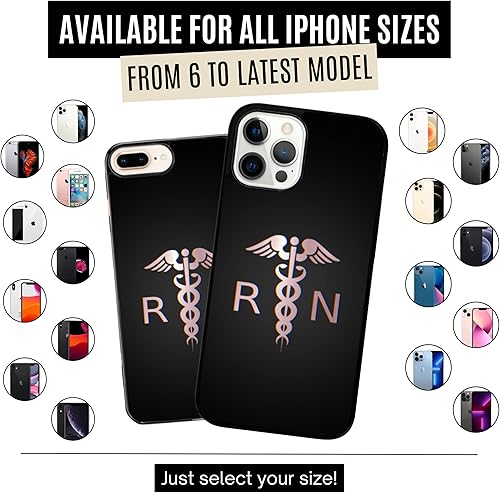Miniatura 2 de Rn - Funda médica de enfermera registrada, compatible con iPhone 1212 Pro, funda delgada de goma TPU antideslizante duradera a prueba de golpes