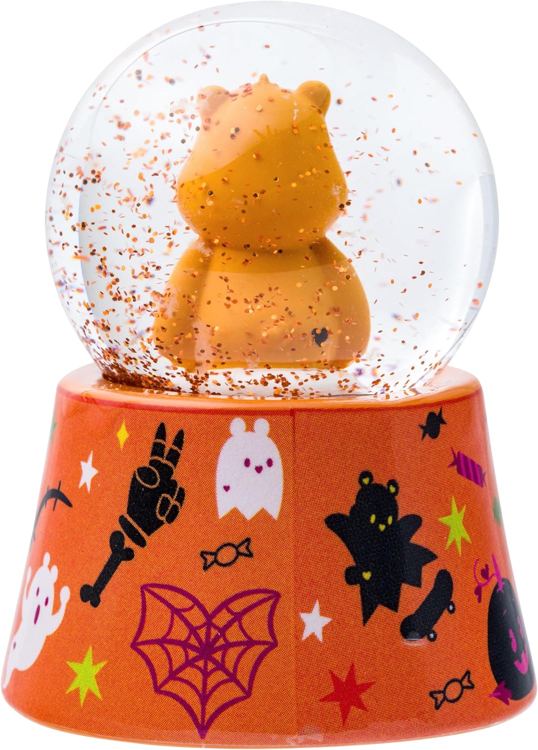 Silver Buffalo Care Bears Mini Light Up Snow Globe│Halloween Trick or Sweet Bear│3.8 Inches Tall, 45mm (Small)