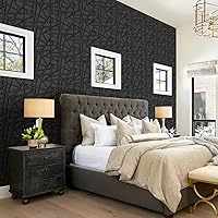 Vista 7 de 33 Pack 3D Wall Panels for Interior Wall Decor, 12''x12'' Black Accent Textured Wall Panels, Wall Covering Panles for Living Room, Gaming Room, TV