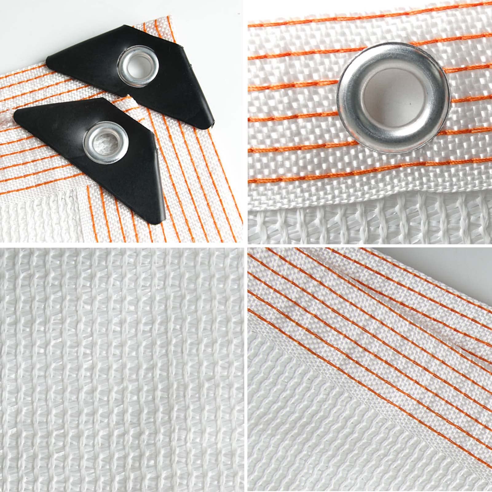 Rete parasole per giardino, serre e aiuole, protezione UV 80%, 4 x 9 m, con occhielli per piante e fiori
