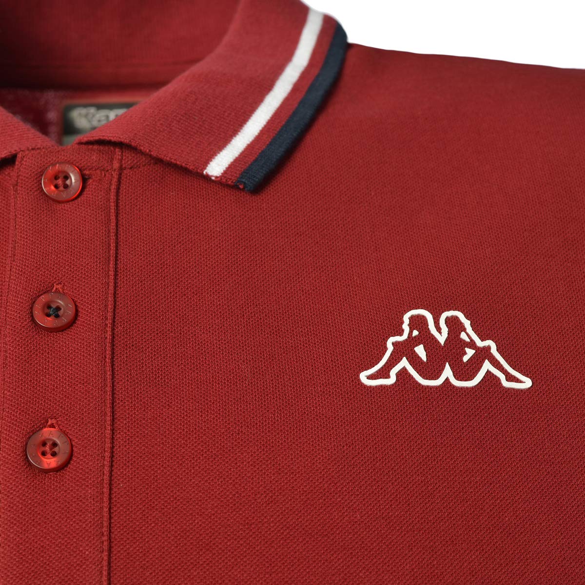 ESMO Polo Shirt, Rojo/Blanco/Azul 
