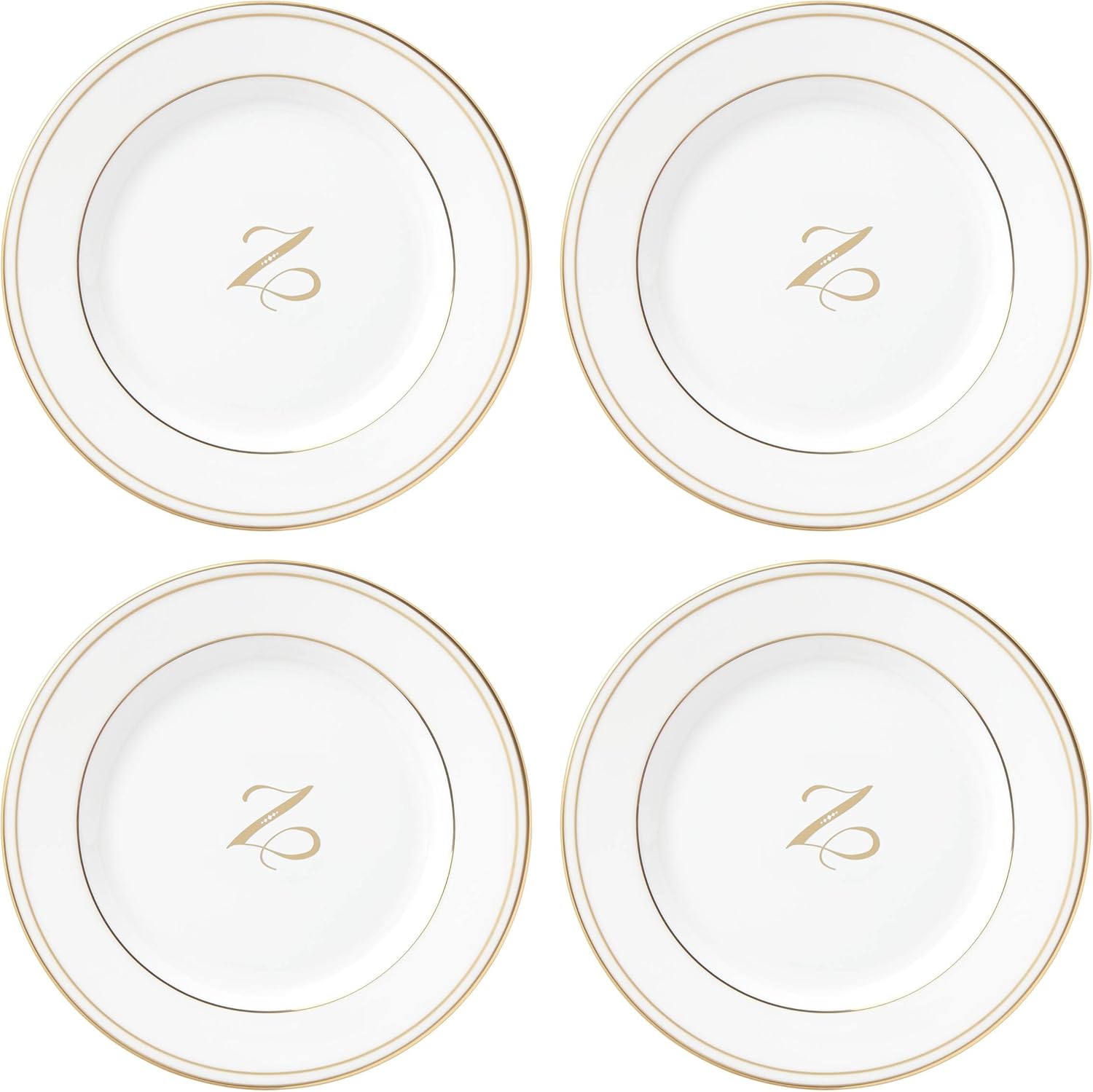 Lenox Federal Gold Script Monogram Dinnerware Platter, X