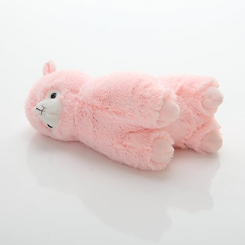 Miniatura 5 de Cuddly - Muñeca grande de alpaca suave, peluche de cordero de llama, 7 pulgadas, el mejor regalo de cumpleaños para niños (rosa)
