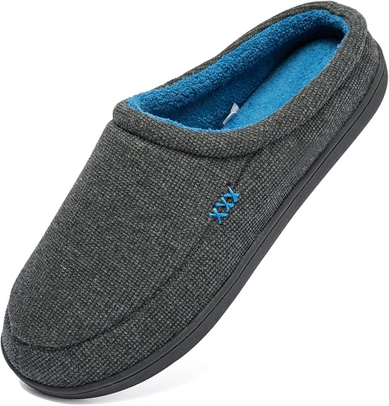 NewDenBer Men's Cozy Memory Foam Slippers Soft Slip on Indoor Outdoor Clog House Shoes