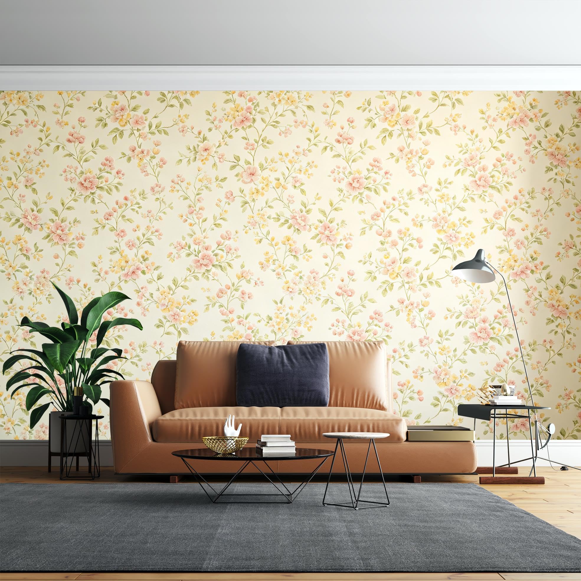 Carta da Parati Fotografica, Carta da Parati Floreale Rosa Autoadesiva Poster 180X120cm(WxH) Peel And Stick, Murales Impermeabile in Vinile Rimovibile per Camera da Letto, Soggiorno, Mobili