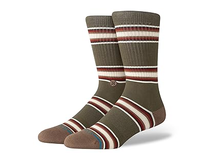 Stance Hill Top Crew Knee High Socks Shoes Dark Green : XL (US Men