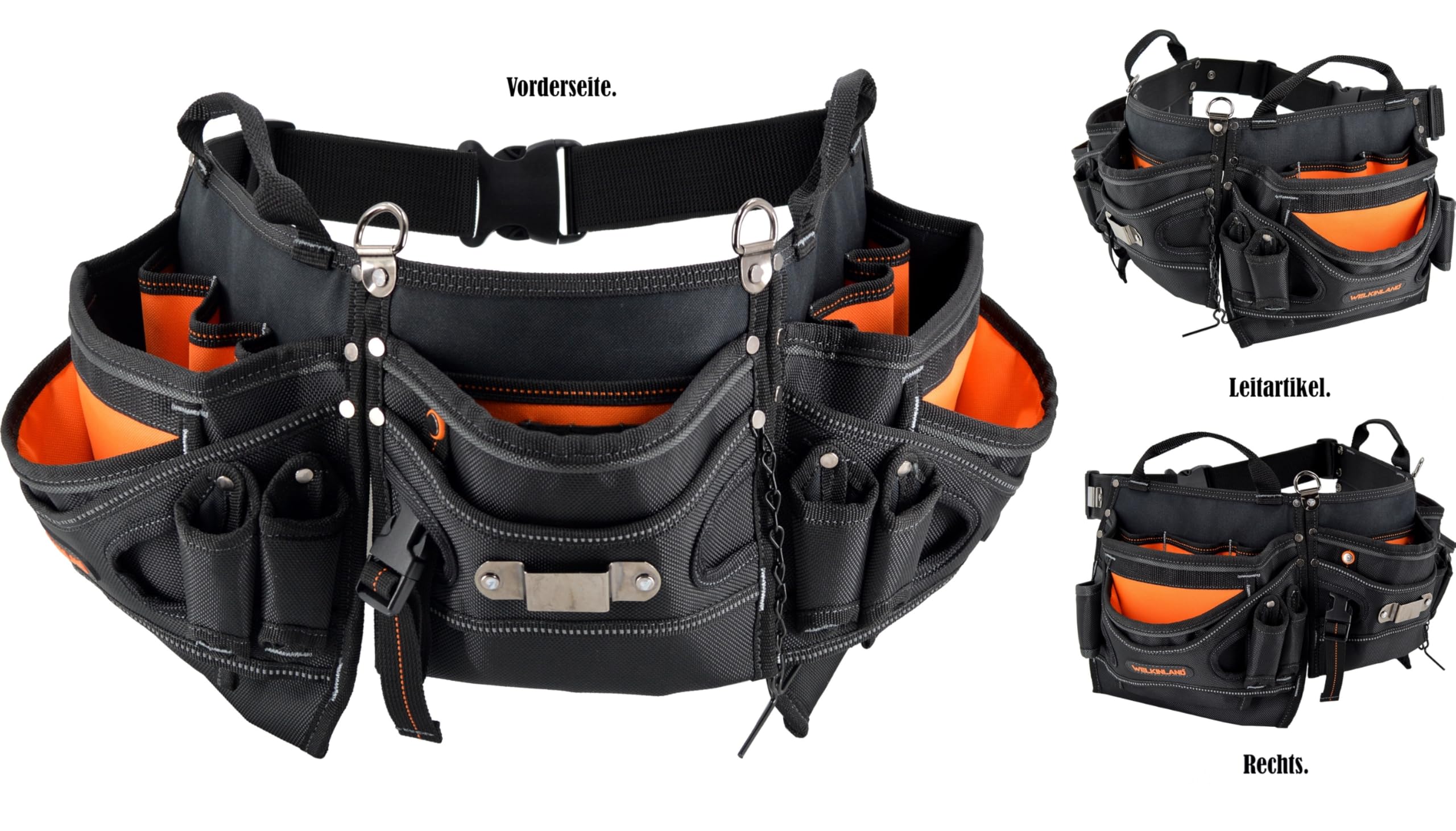 WELKINLAND Robuster Elektriker-Werkzeuggürtel, Elektriker-Werkzeugtasche, Techniker-Werkzeugtasche, HVAC-Werkzeuggürtel für Herren