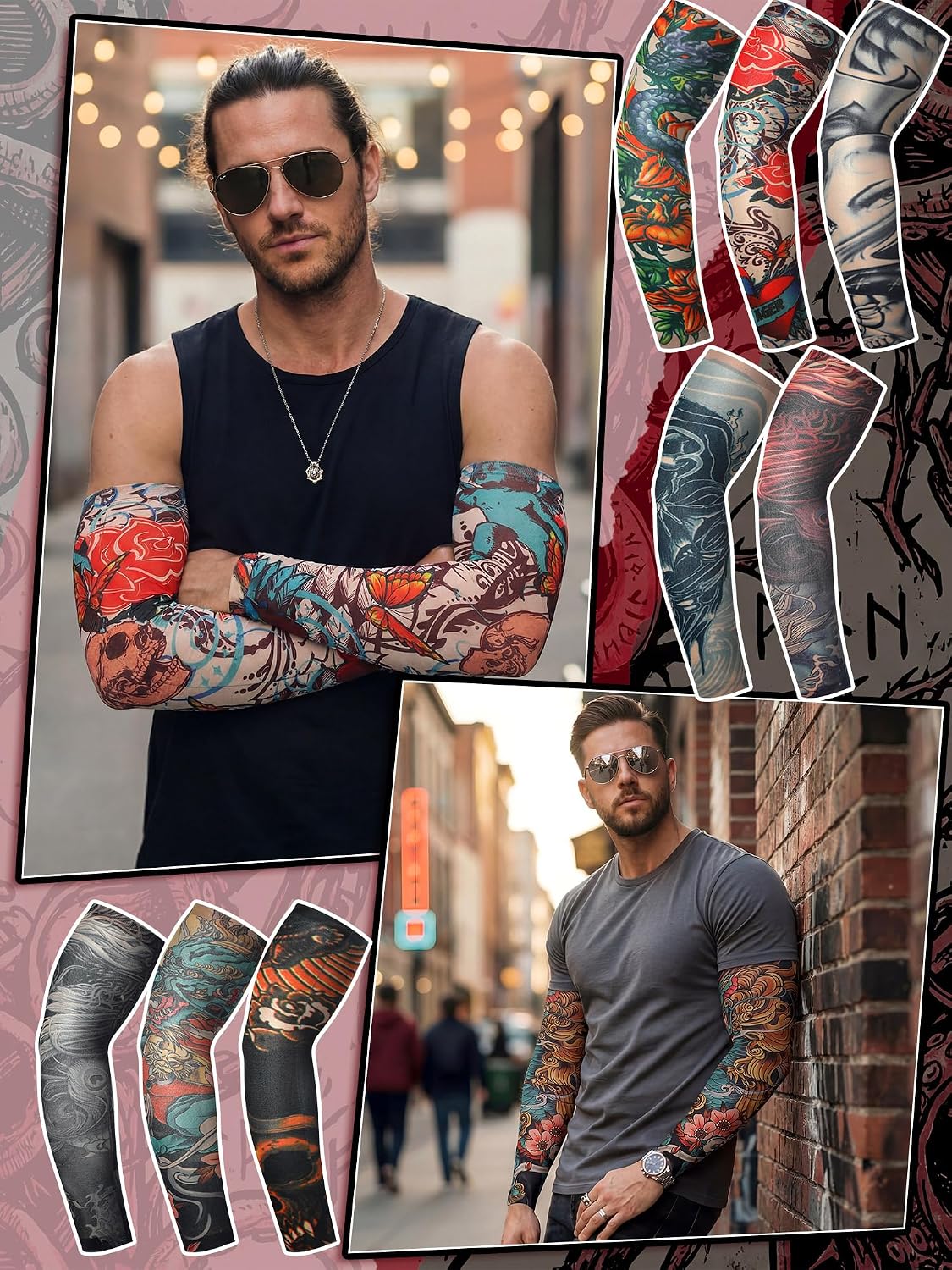 Boao 24 Pcs Cooling Arm Sleeves for Men Sun Protection image 4