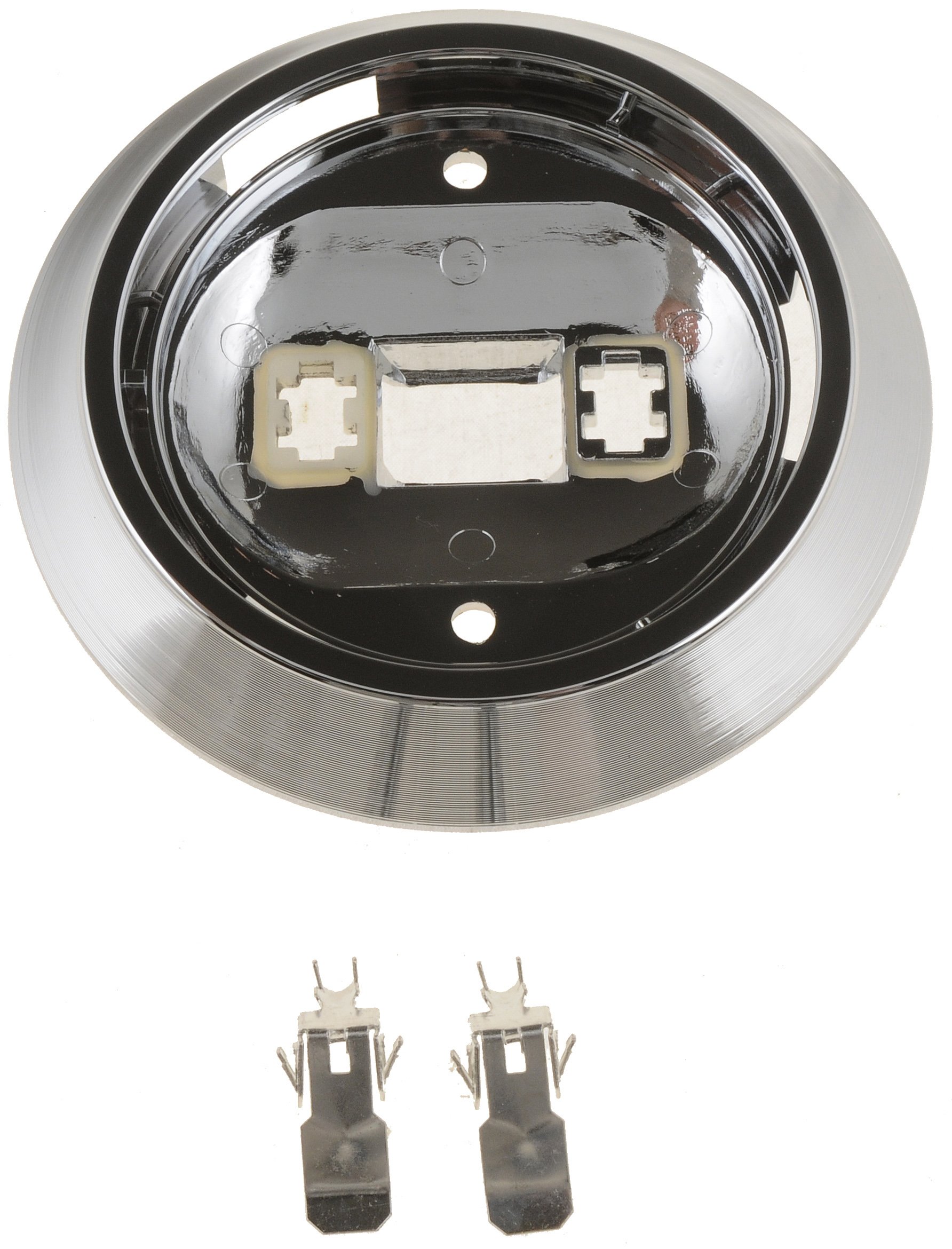 DOME LIGHT BASE - Round Dome Lens Base Kit - Courtesy Light - This dome light is designed to match the fit and function of the original light on specified vehicles, and is engineered for durability and reliable performance. - General Motors 1990-61 - Dorman 74324 Round Dome Lens Base Kit Compatible with Select Models - Dorman Interior Light 74324