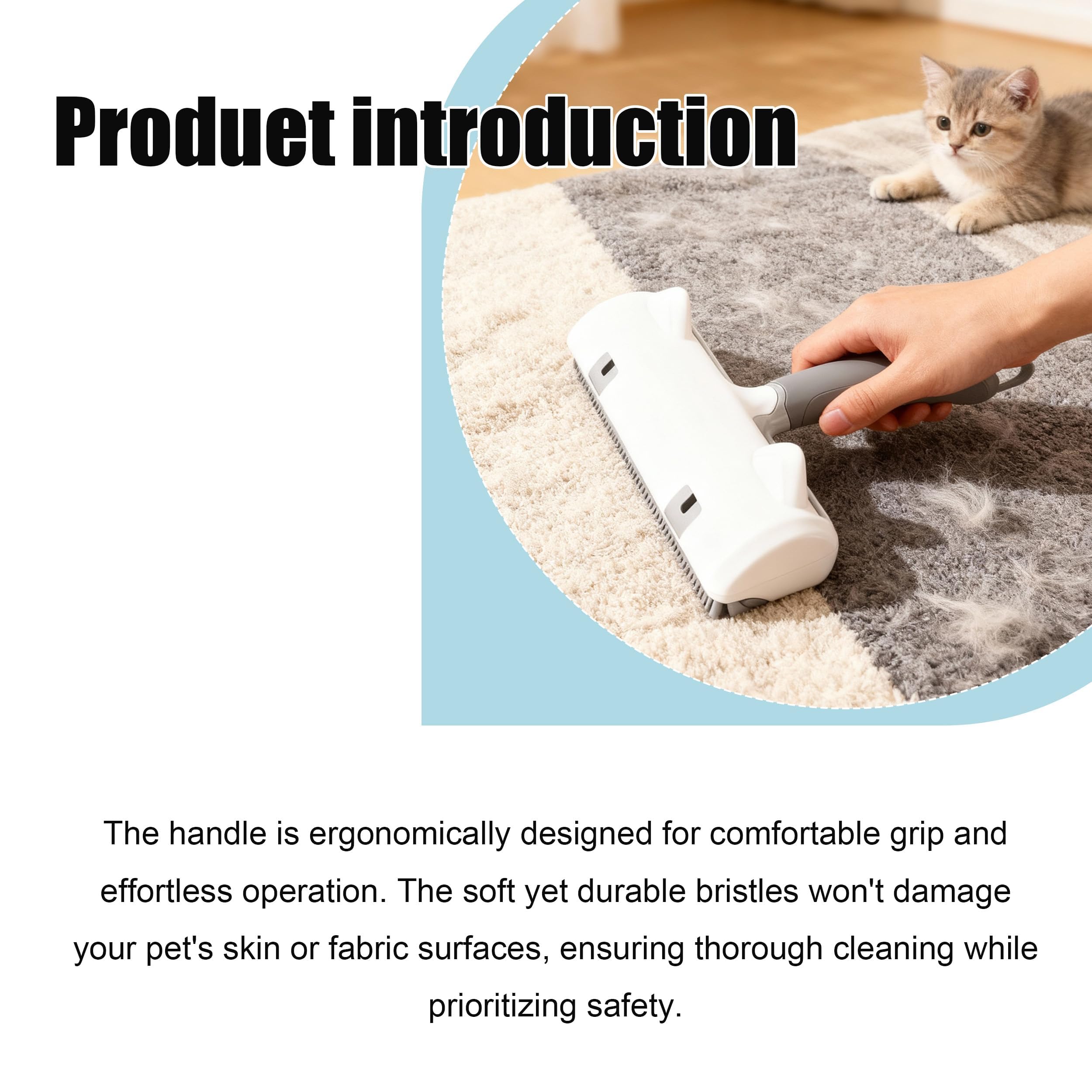 Brosse Anti Poils Animaux Chat Chien Ramasse Poils Animaux Aspirateur Poil De Chat Magique Réutilisable Brosse Poil Chien pour Lit, Tapis,canapé, Arbre À Chat, Voiture
