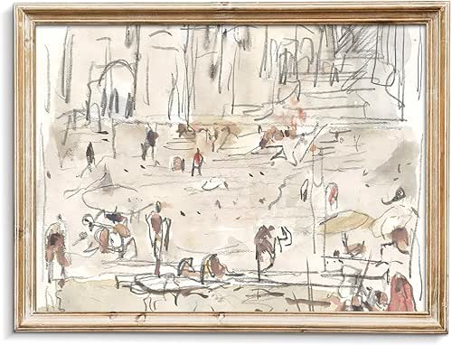 uniro Neutral Abstract Wall Art Prints | Minimalist Canvas Art