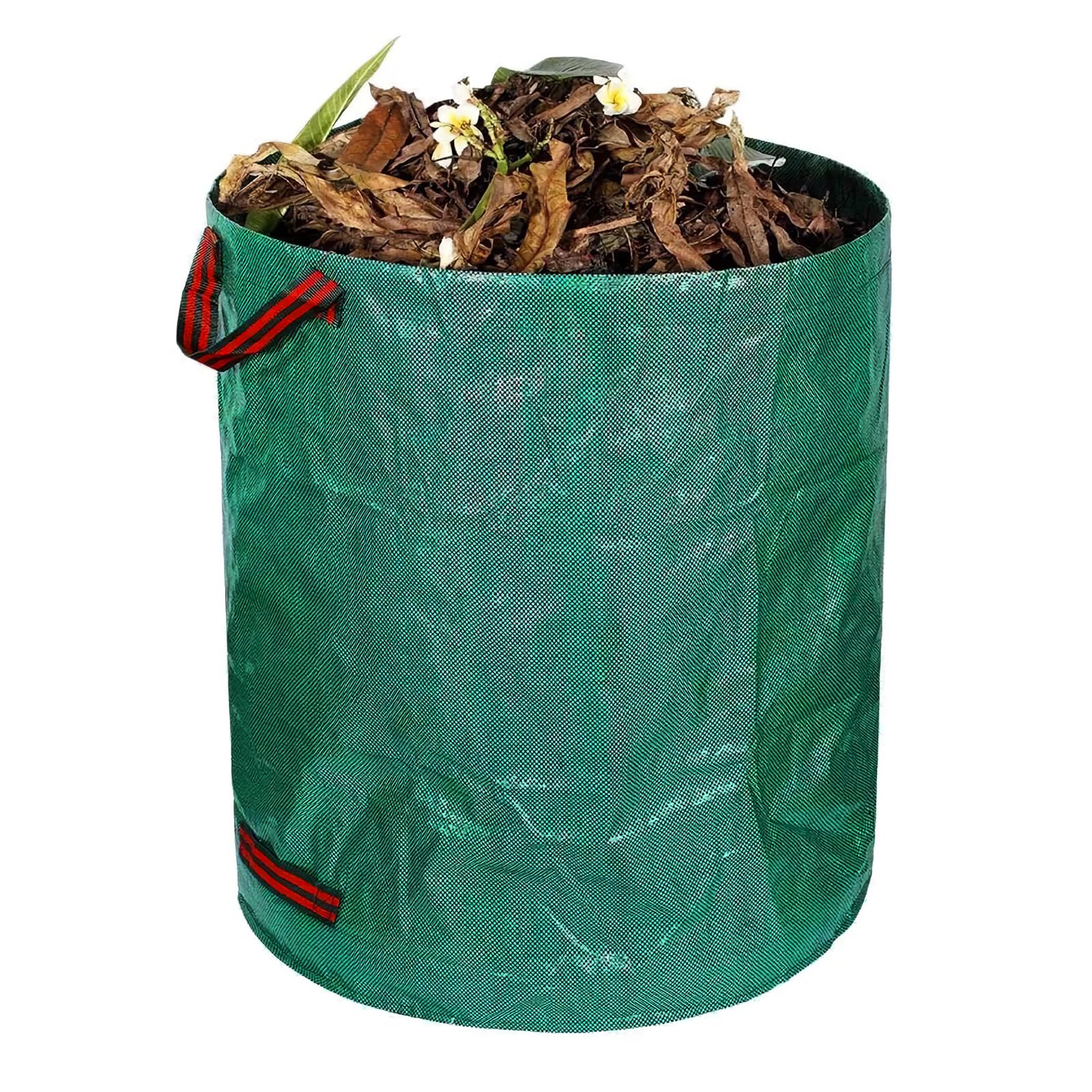 Bolsas de hojas extragrandes, bolsas reutilizables para residuos de patio, bolsas de basura de jardín, resistentes con asas (100 L a 27 galones)