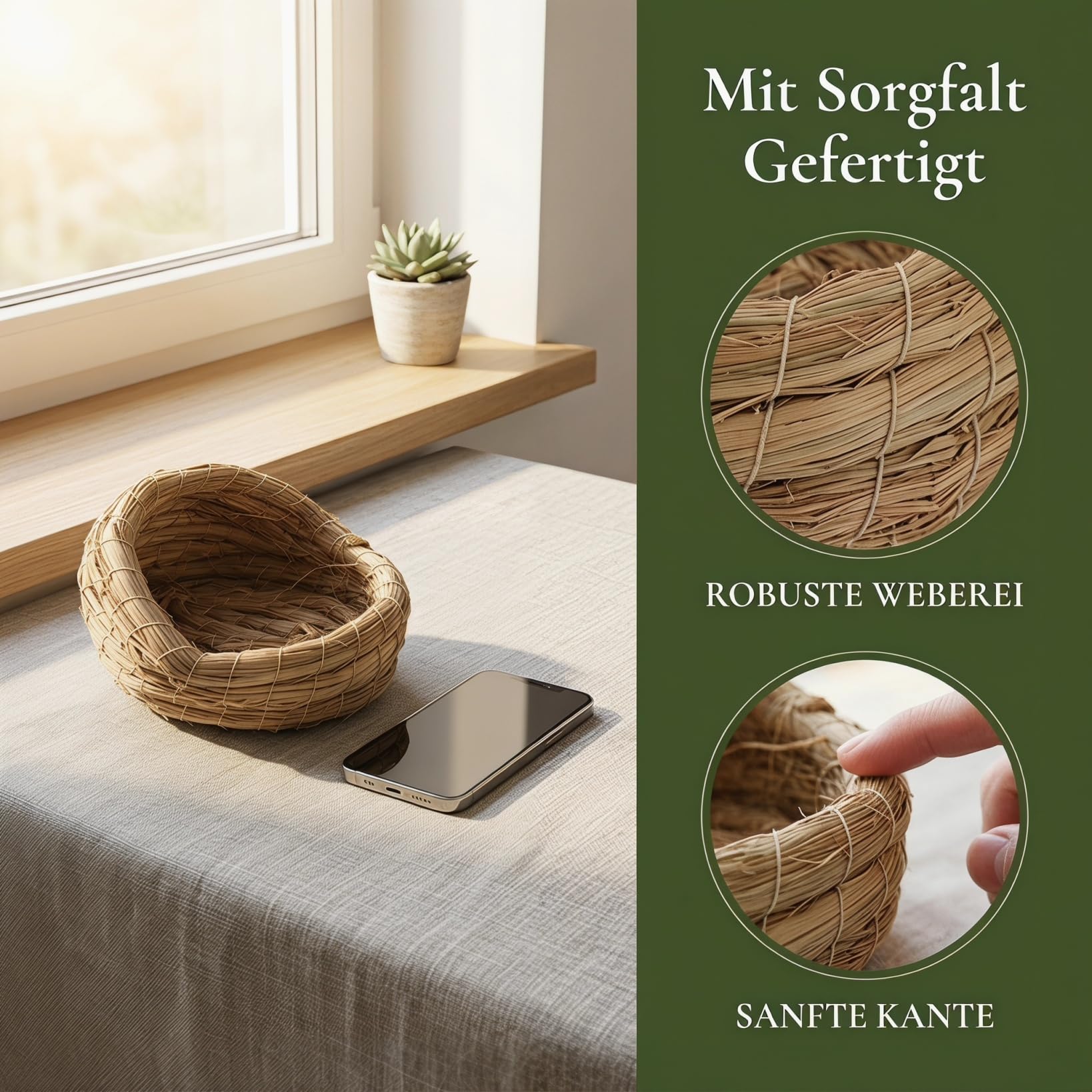 Geflochtenes Hühnernest Aus Stroh 2 Stück Natürlicher Legenest Und Schlafplatz Für Kleintiere Robustes Nest Für Hühnerstall Und Haustierhaltung Im Innen Und Außenbereich 15cm