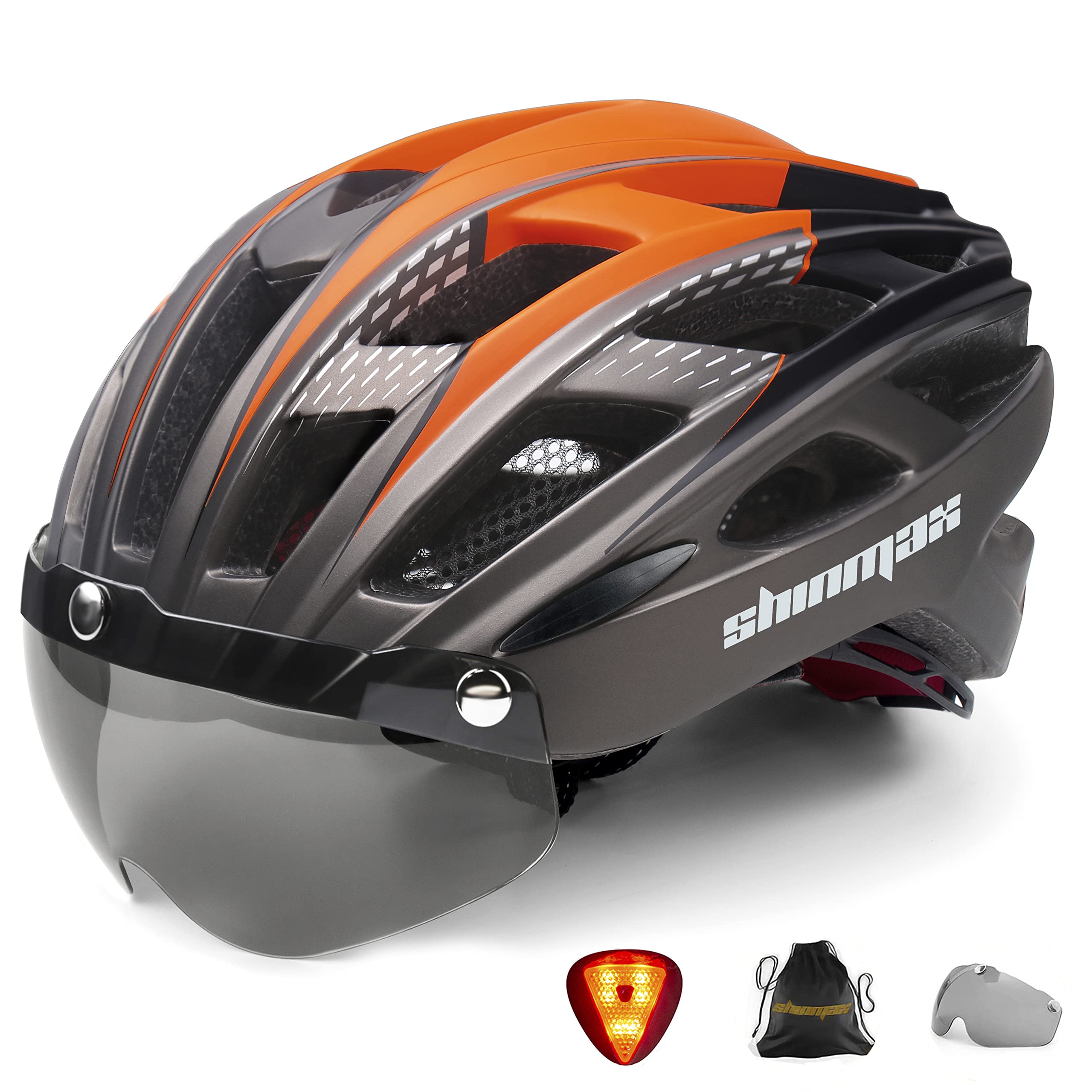 ⭐︎早い者勝ち⭐︎28インチ6段変速　ヘルメット付 Amazon | Shinmax 自転車 ヘルメット 大人 LEDライト 磁気