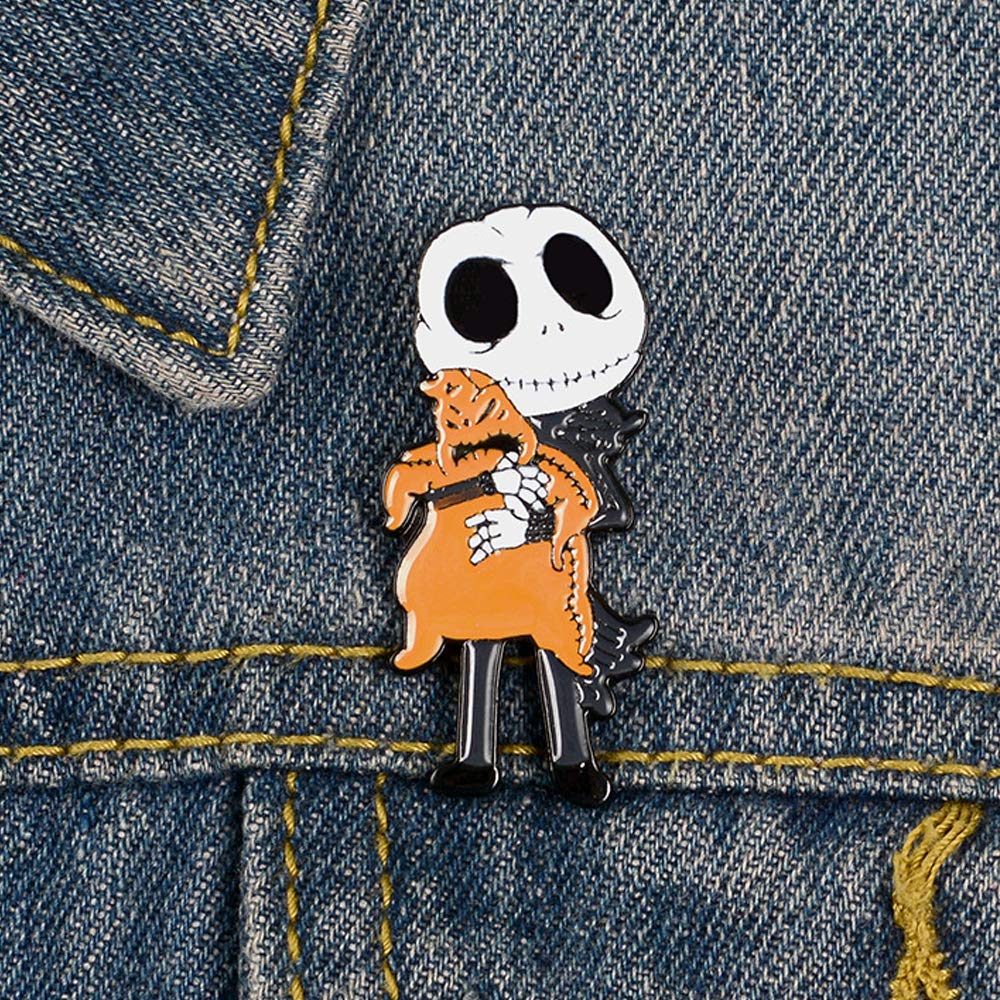Broche Squelette Halloween Pour Sac à Dos Ou Costume - Bijou Fantaisie En Alliage