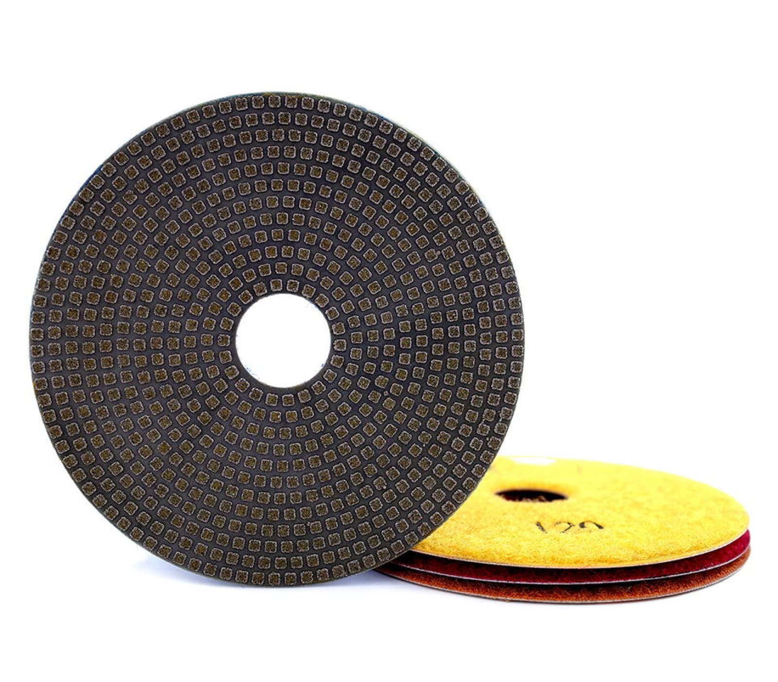 Almohadilla De Pulido Electrochapada De Diamante De 4 Pulgadas En Seco/húmedo, Disco De Lijado De Metal De 100mm, Eliminación Rápida, Azulejo De Vidrio, Granito, Mármol, 4 Uds.,grano 400