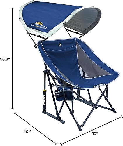 Miniatura 3 de GCI Outdoor Mecedora de cápsulas con silla mecedora de playa Sunshade loden verde, Royal