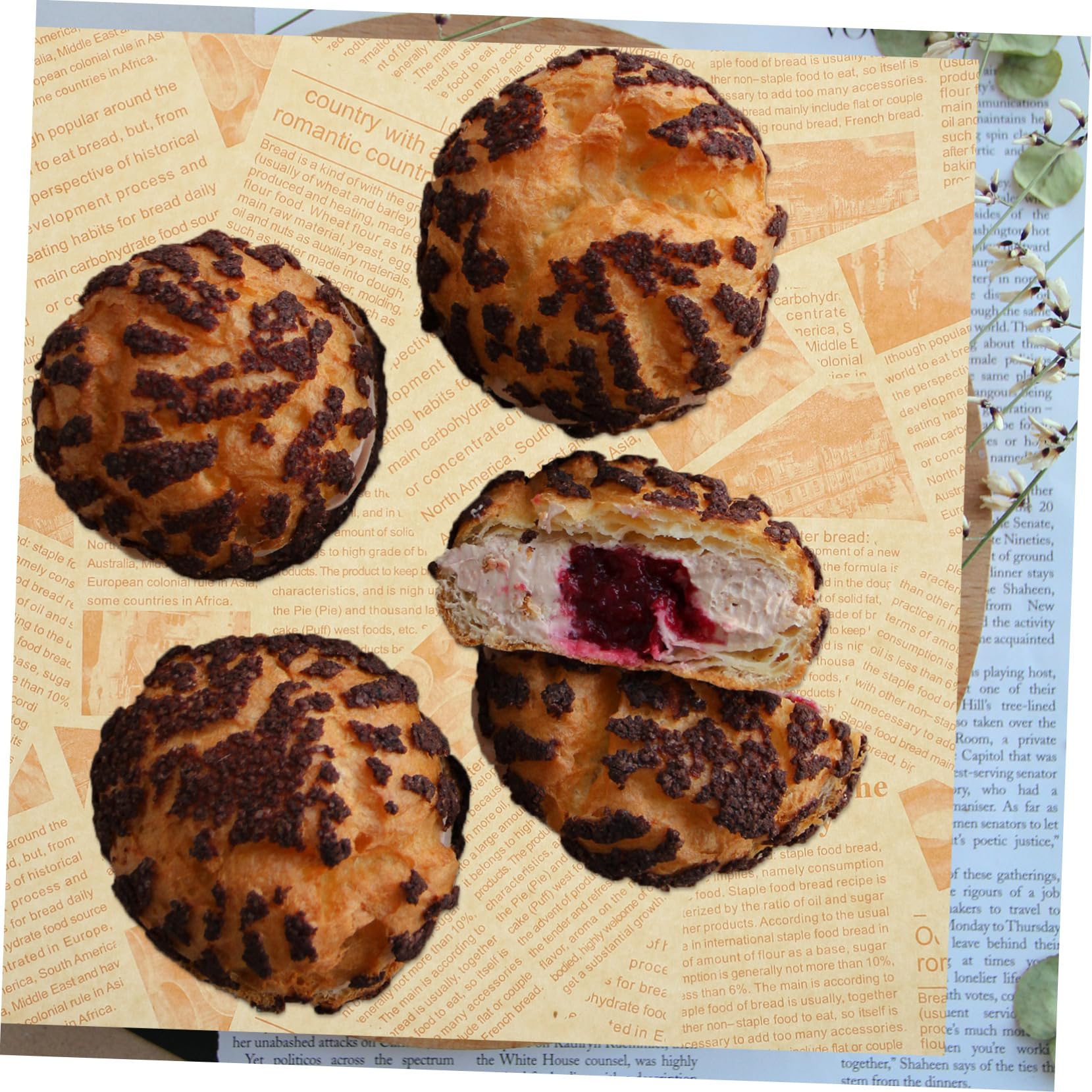 Alipis 50 Sheets Kitchen Baking Greaseproof Paper Snack Sandwich Oil-proof Mat Easy Clean-up