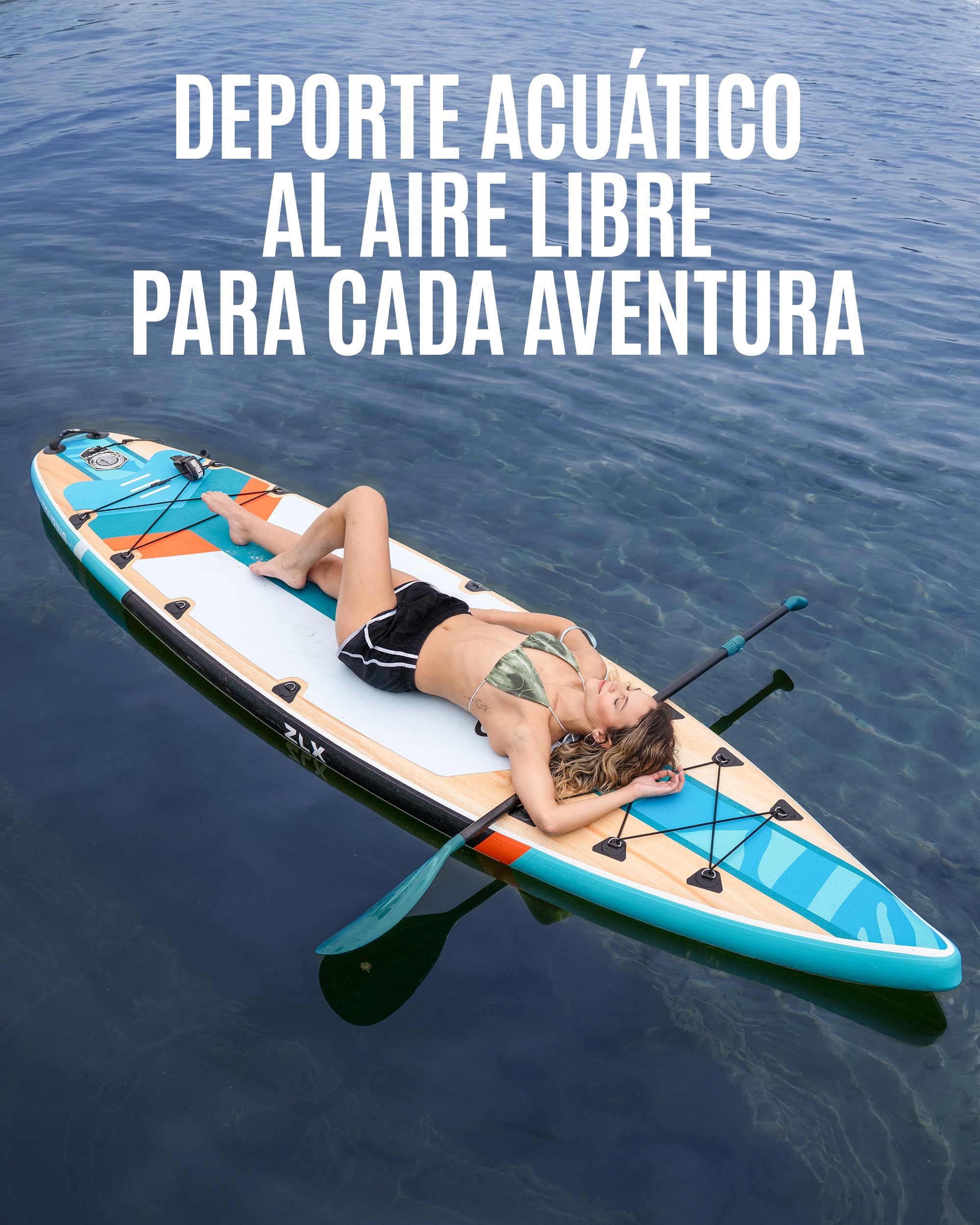 ZLX Tabla Paddle Surf Hinchable 350cm con Asiento – Ideal para Principiantes, Familiar, EVA Antideslizante, PVC Militar 3 Capas, Estable para Mar, Lago & Río, Paseo en Pareja