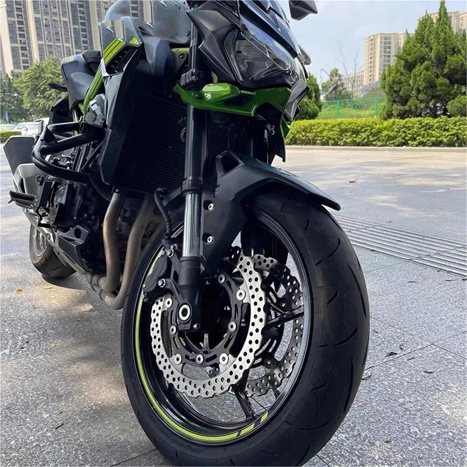 Front Bumper Splitter dachowy Pasuje do Kawasaki Z 900 2020-2022 Docisk przednich spoilerówAkcesoria spoilerów