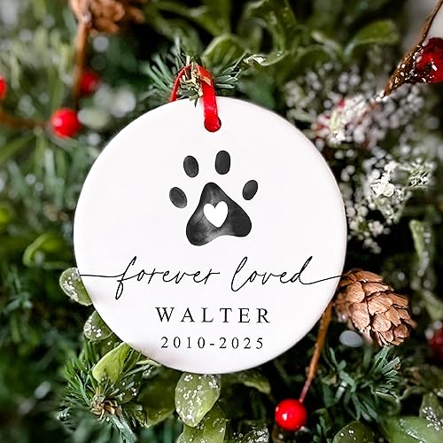 Miniatura 3 de Personalized Pet Memorial Ornament - Cat Dog Memorial Gifts for Loss of Dog - Forever Loved Keepsake