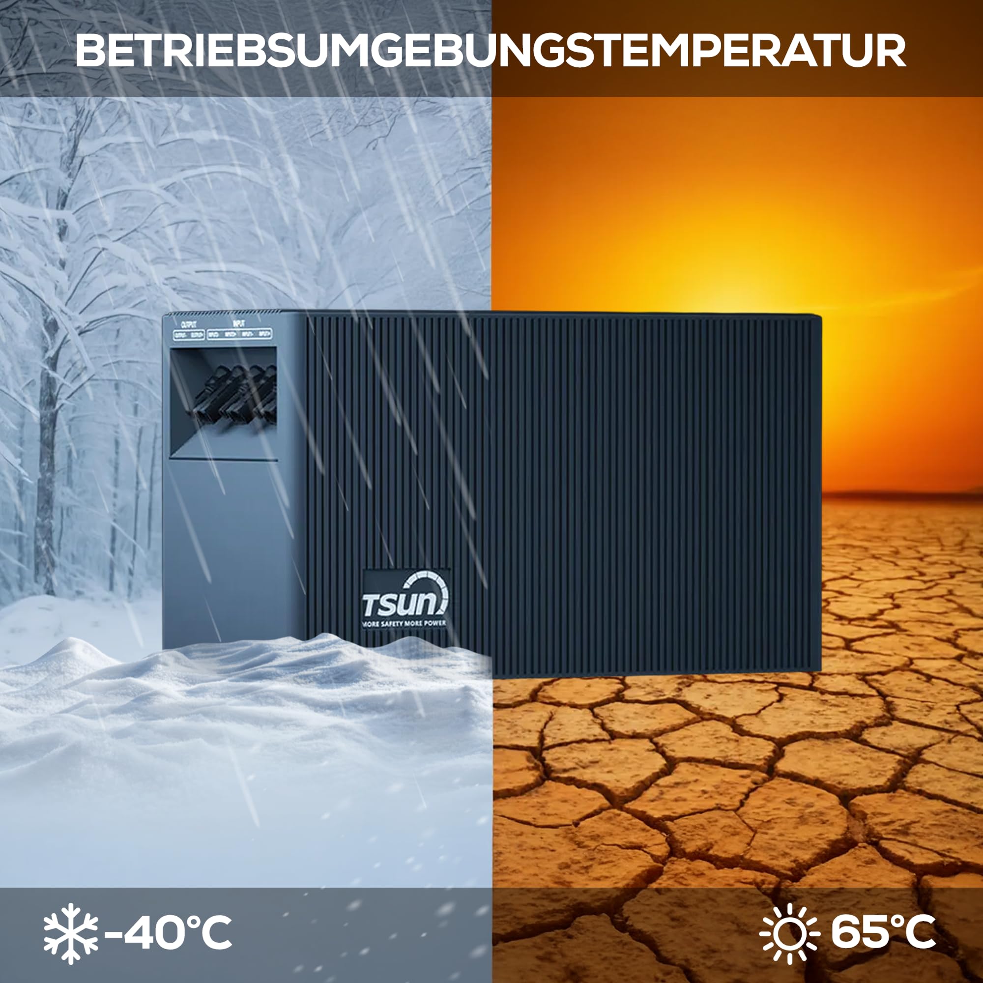 TSUN SOLARCAN TSOL-DCU2000Lite 2 kWh DC Solarspeicher LiFePO4, IP65, 2400 W PV Eingang, DC-gekuppelte Batterie für Balkon, Dach & Haus, Solarakku