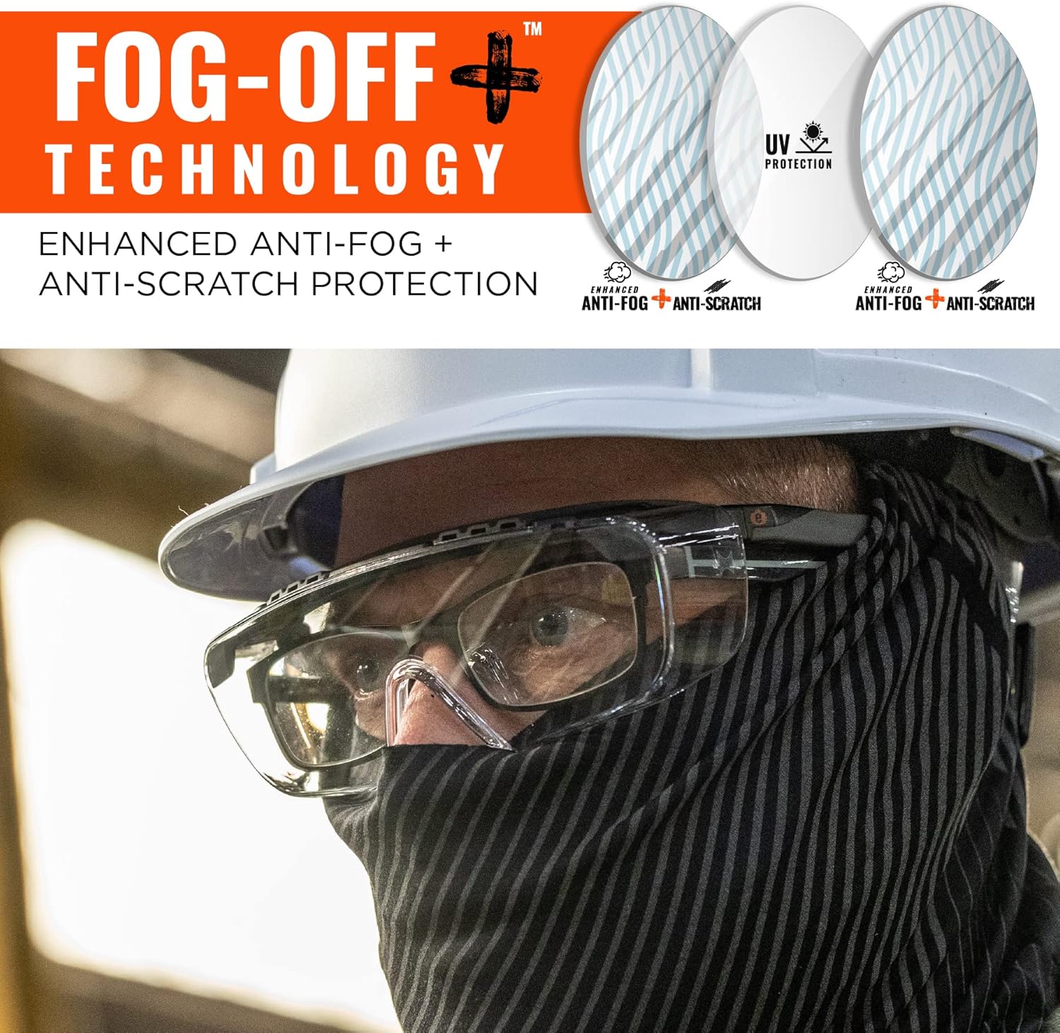 Ergodyne Skullerz OSMIN Anti Fog Safety Glasses, ANSI z87.1