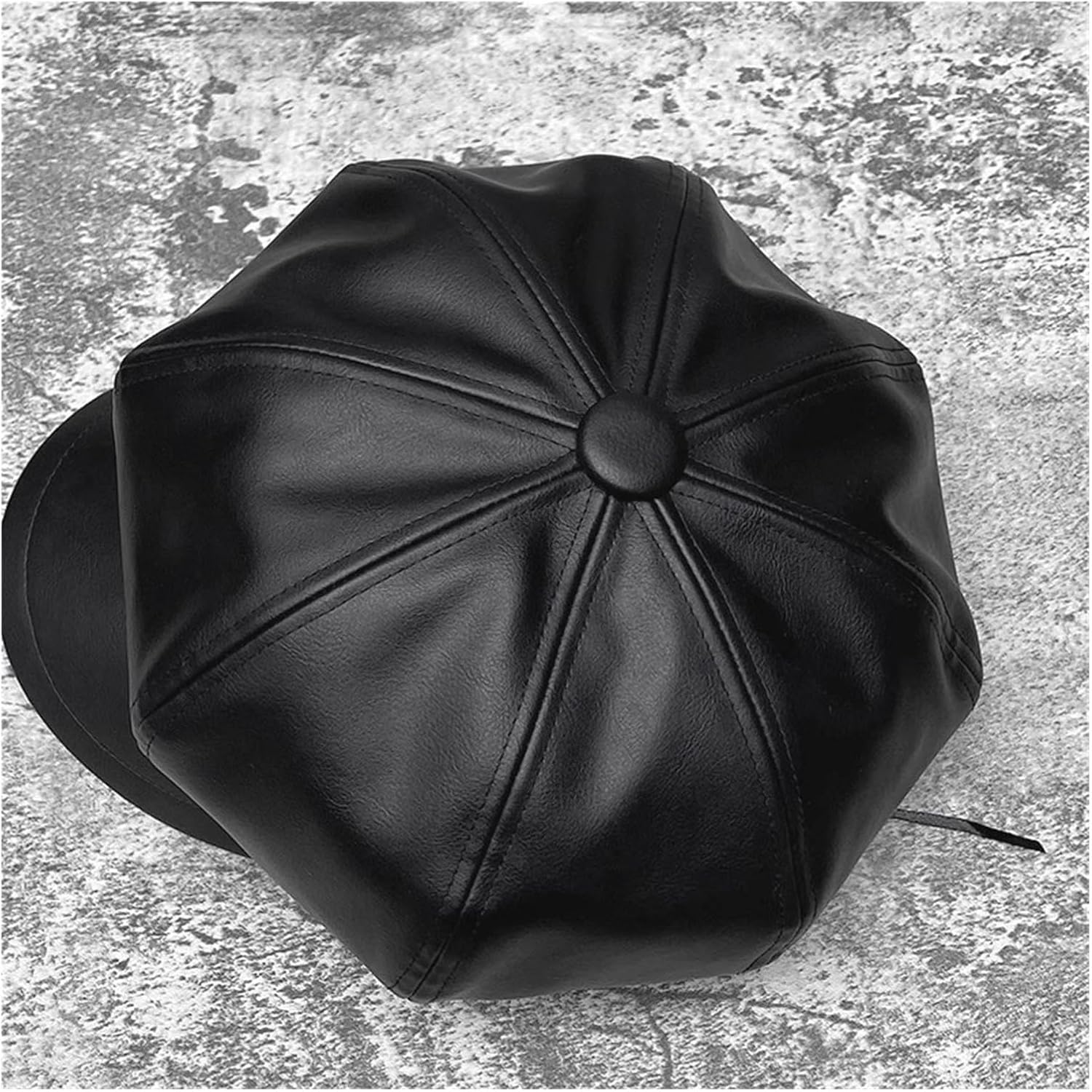 Leather Octagon Woman Autumn Winter British Retro Painter Hat Day Beret