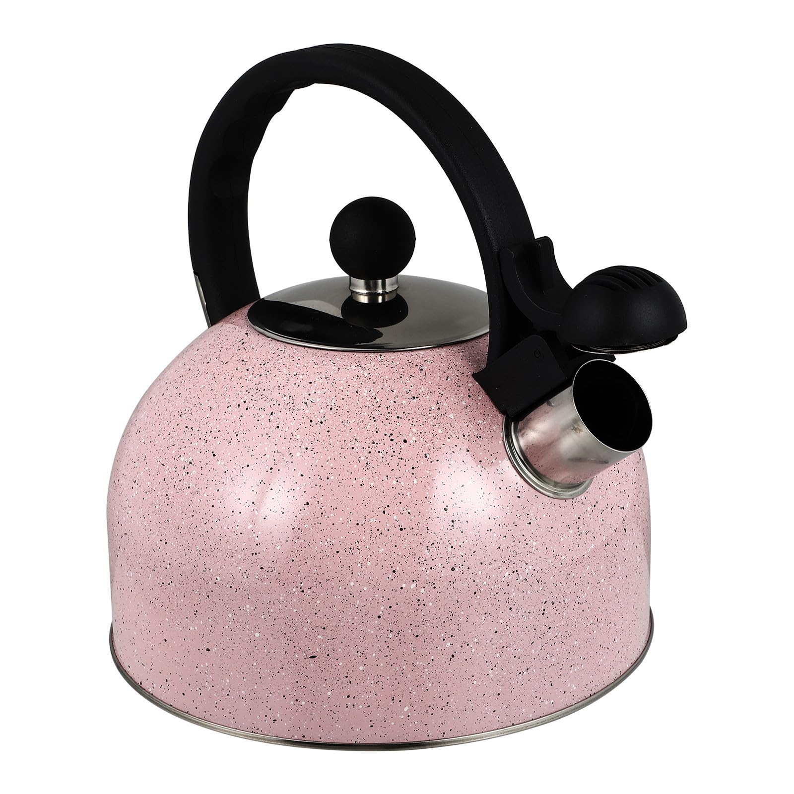 Zerodeko Hervidor de Agua de Acero Inoxidable de 2.5l para Estufas de Gas E Inducción Diseño Rosa y Mango de Nylon Resistente Color Aleatorio