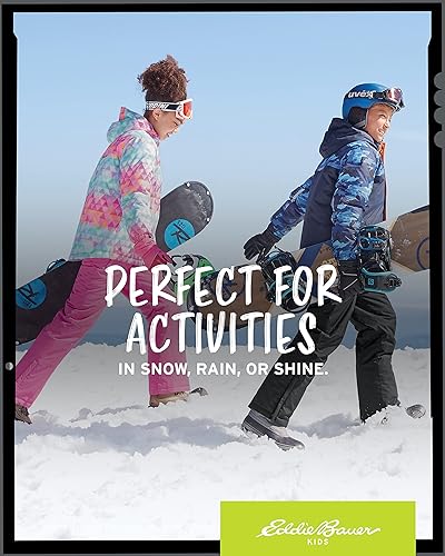 Miniatura 6 de Eddie Bauer Babero de nieve para niños, traje de nieve impermeable aislado para niños, cómodo overol para actividades al aire libre para niñas y