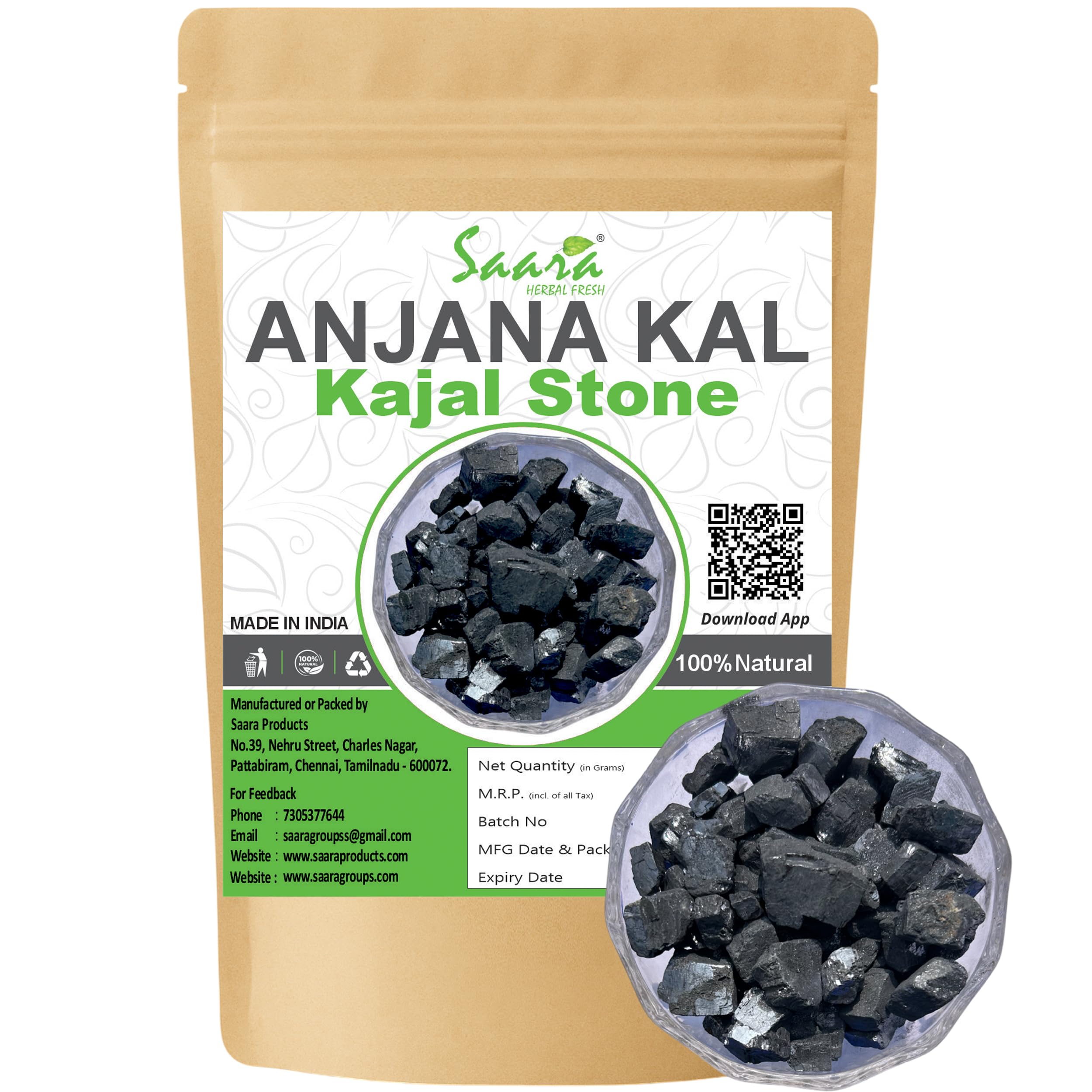 Original Surma Pathar, 50g | Black Kohl Stone | Stibnite | Kajal Stone | Arabic Ithmid Surma-image-42