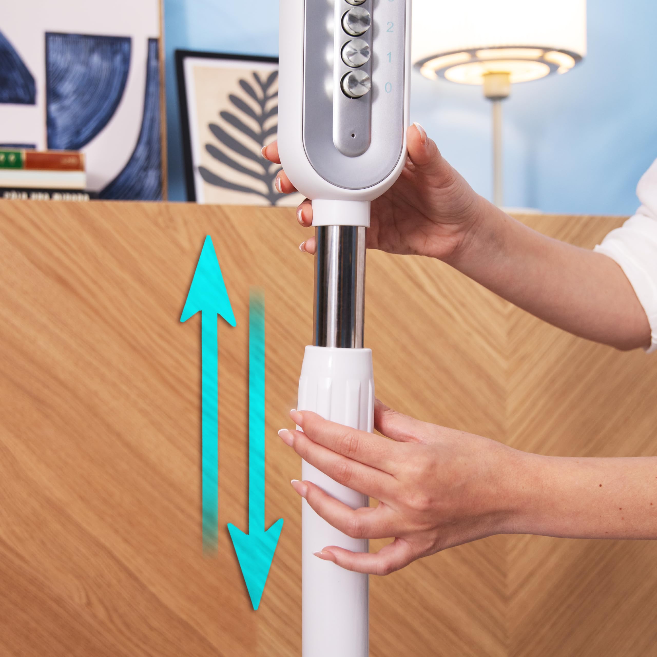 Cecotec - Ventilateur sur Pied EnergySilence 610 Max Flow - 70 W, Diamètre 30 cm, 7 Pales, 4 Vitesses et Minuterie Jusqu'à 2 Heures, Oscillation Automatique à 90º, Hauteur Réglable