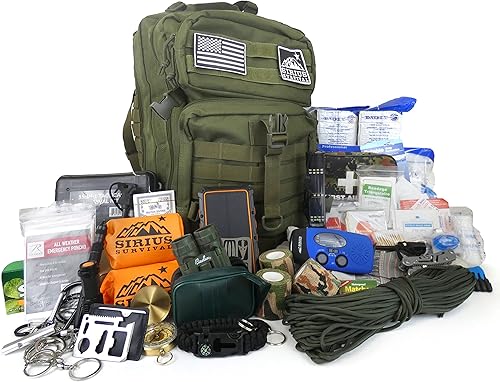 Kit de supervivencia de emergencia preempacado para 2  más de 150 piezas en total de suministros de preparación para desastres para huracanes,