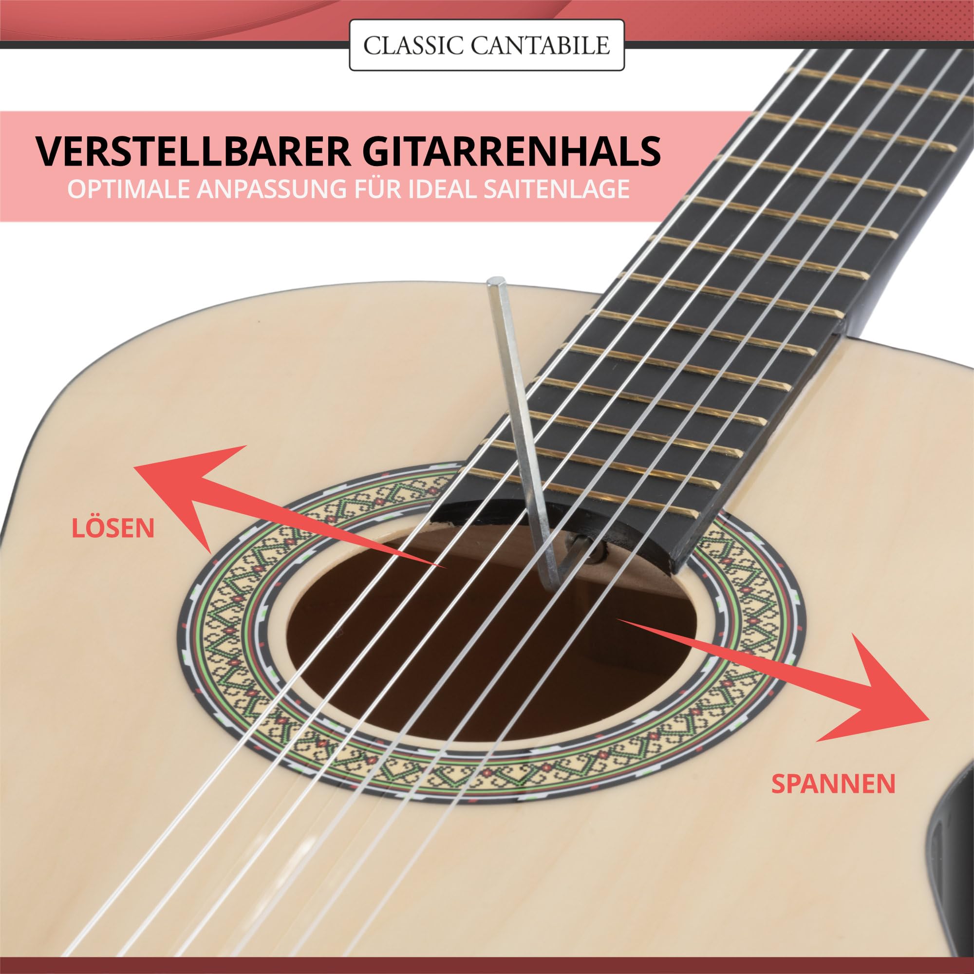 Classic Cantabile Acoustic Series AS-851 Klassikgitarre 7/8 Set
