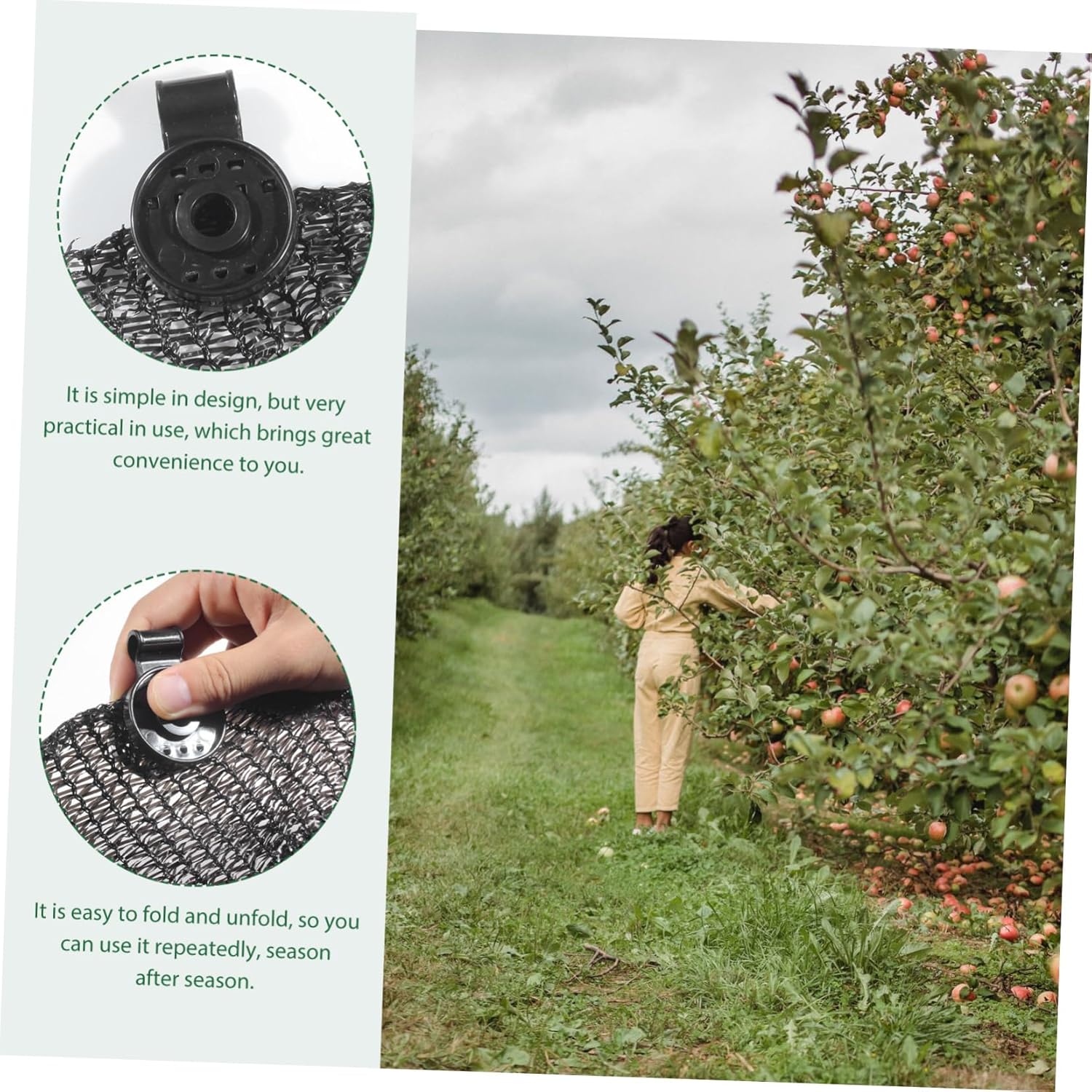 Yardwe 2sets Outdoor Tarps Sunshade Canopy Coverage Safe Material for Garden Orchard Farm