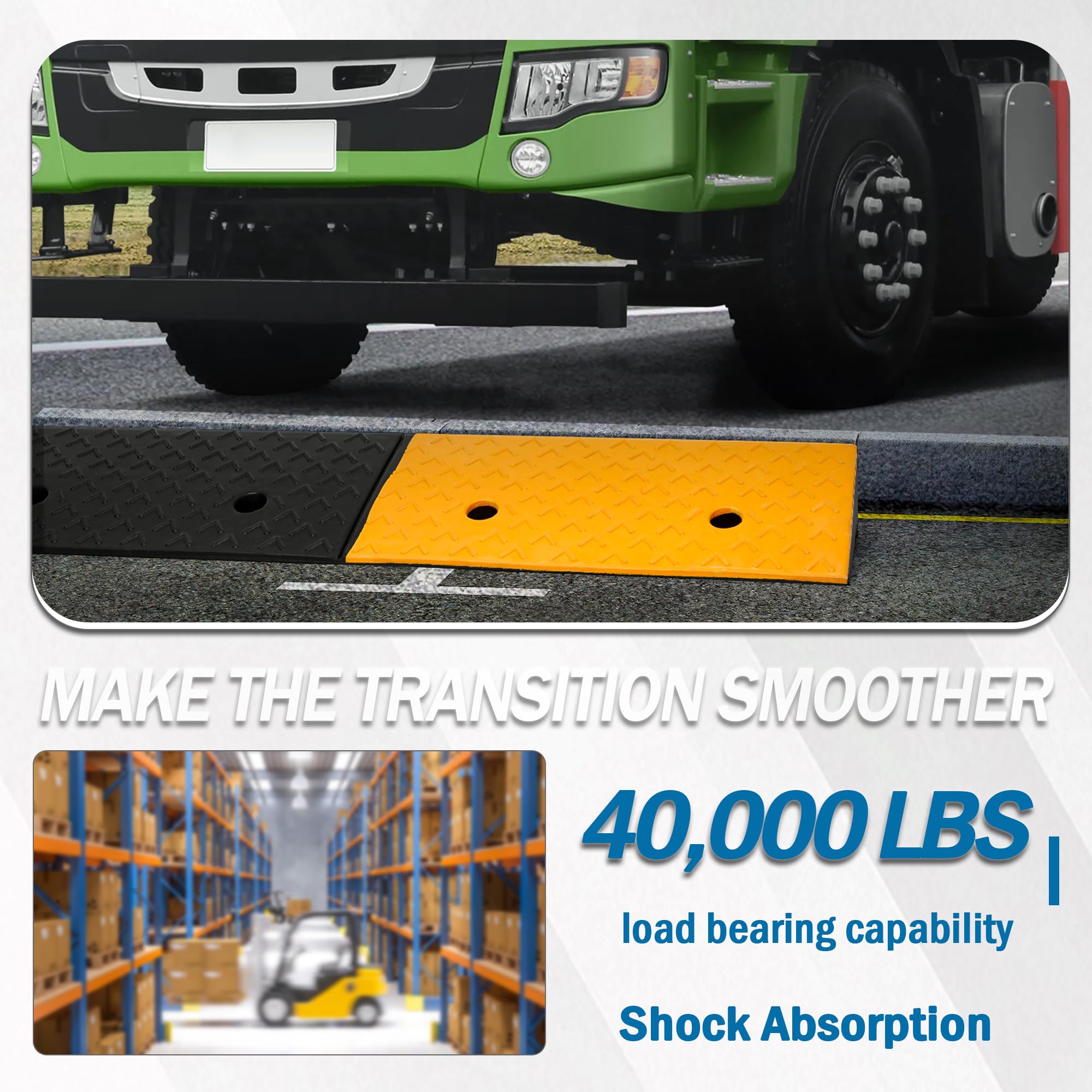 Counterweight Ramp Snapklik.com : Nisorpa Rubber Curb Ramp, 40000 Lbs Weight Heavy Duty ...
