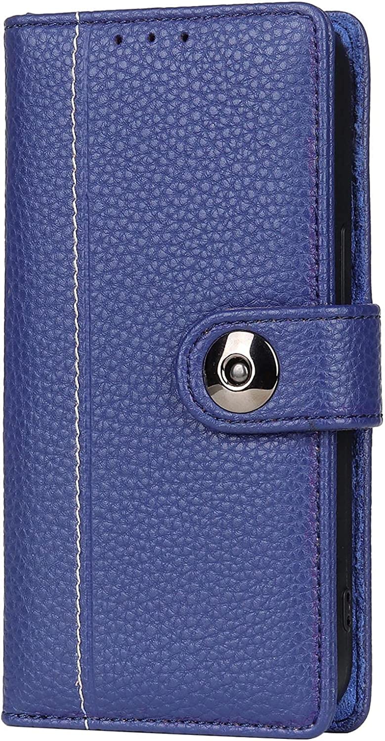 Custodia a portafoglio per iPhone 13 Pro, custodia protettiva in pelle con supporto per carte di credito, custodia magnetica per telefono TPU antiurto per iPhone 13 Pro 5G (colore: blu)