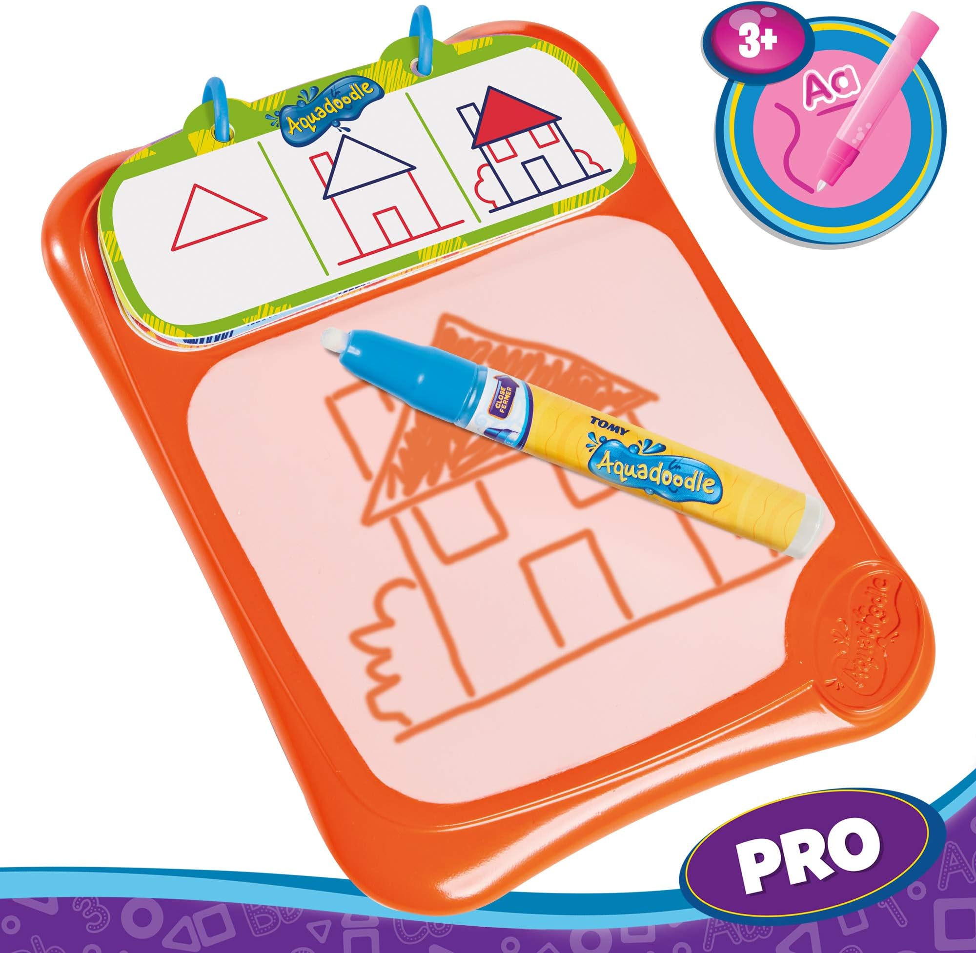 Aquadoodle How to Doodle Water Doodle Pad, Official TOMY No Mess Colouring & Drawing Water Based Sketch Pad, Suitable for Toddlers and Children From 18 Months+