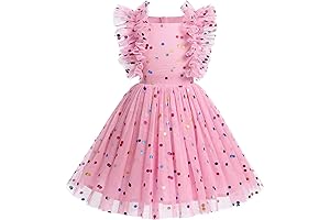 Exquisite Birthday Girl Dress Embroidered with Grace: A Sparkly Ensemble for Unforgettable...