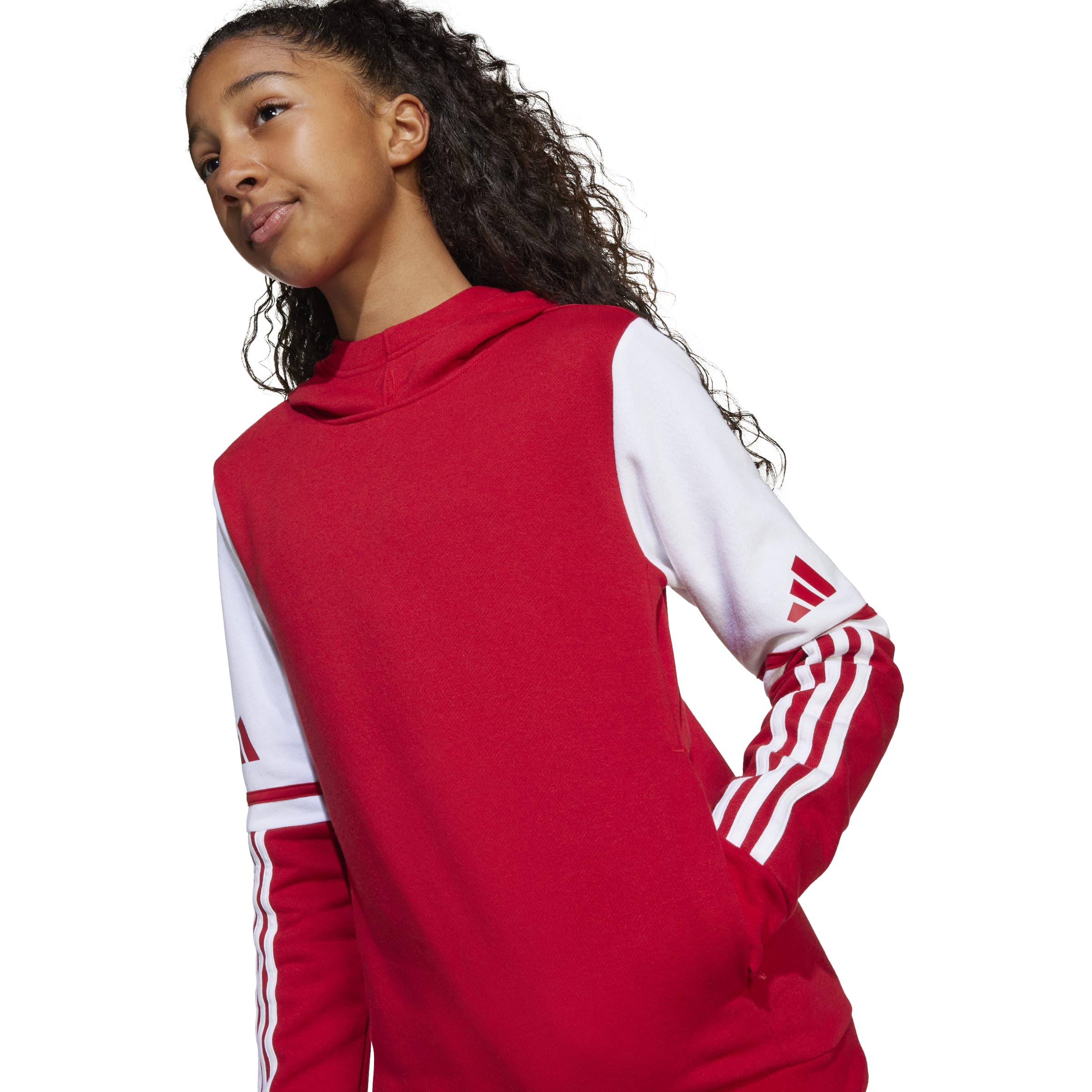 adidas Uniseks - dzieci Squadra25 Sweat Hoody Kids Sweatshirt, team power red 2/white, 5-6 Years