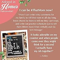 Vista 3 de Cartel de tablero de letras intercambiables con marco de madera de 12 x 16 pulgadas con soporte, tablero de palabras con letras intercambiables